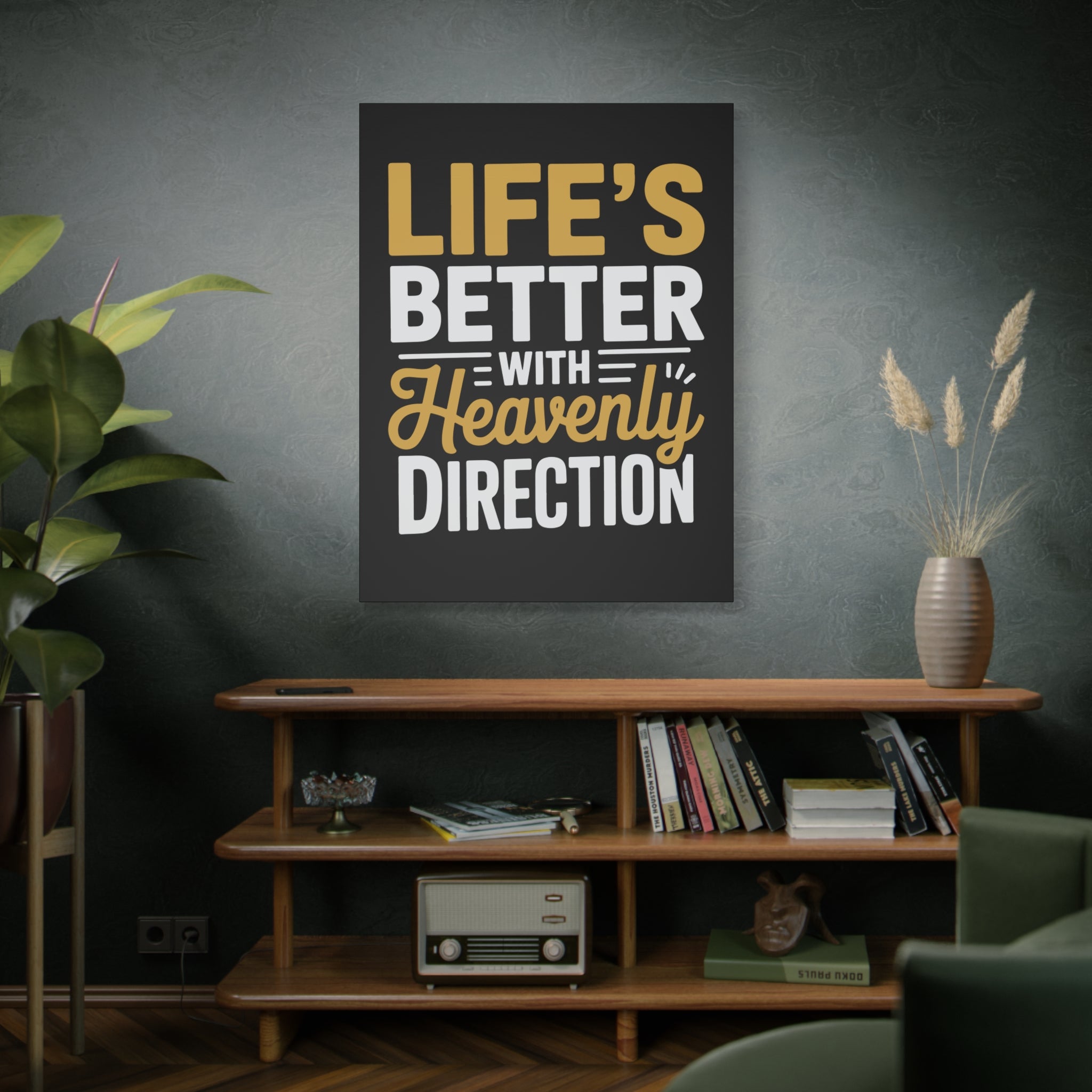 Heavenly Direction Canvas Wall Art, Inspirational Home Decor, Motivational Gift, Modern Wall Hanging, Perfect for Any Room