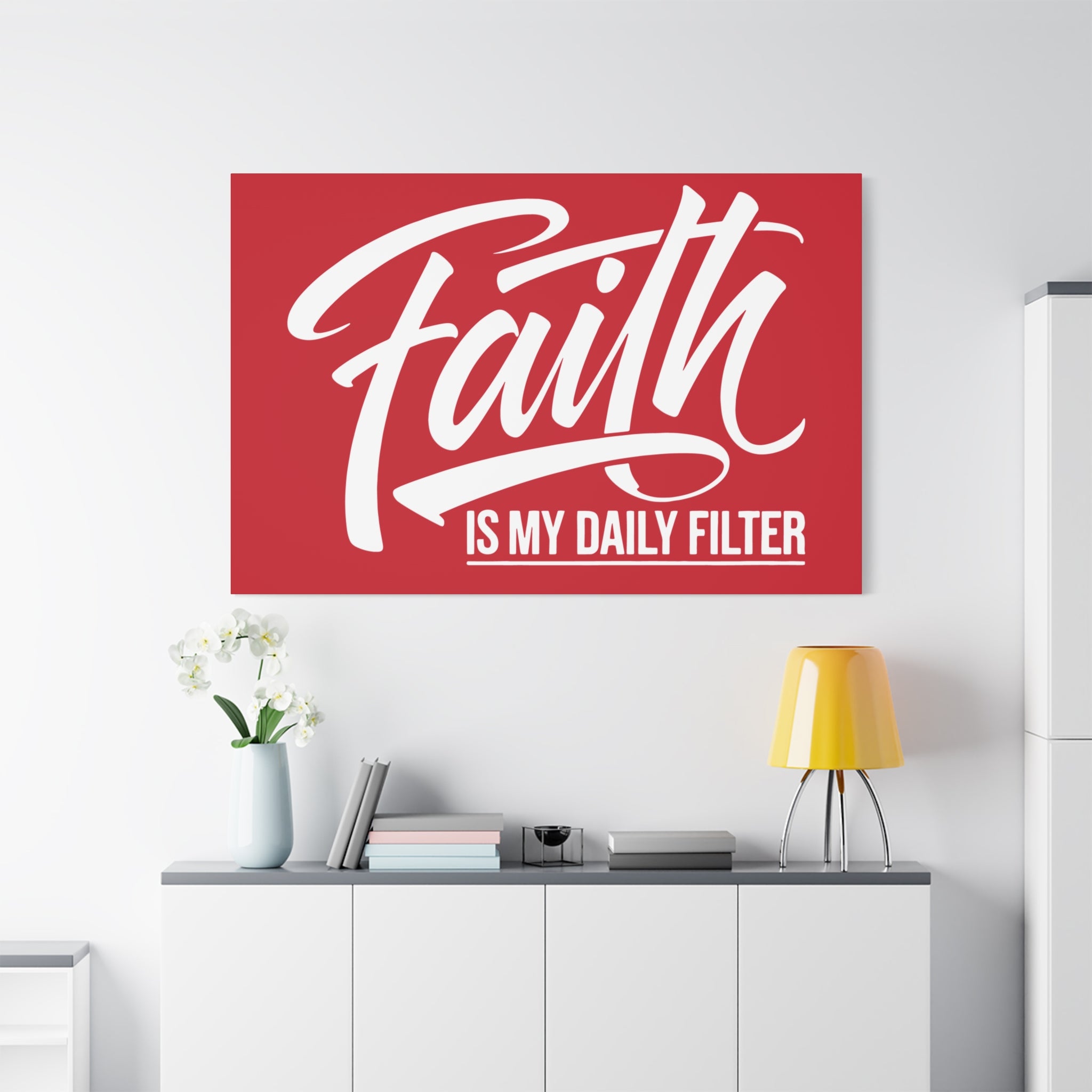 Copy of Inspirational Canvas Wall Art, Faith Quote Decor, Motivational Home Decor, Gray Wall Hanging, Gift for Faith Lovers