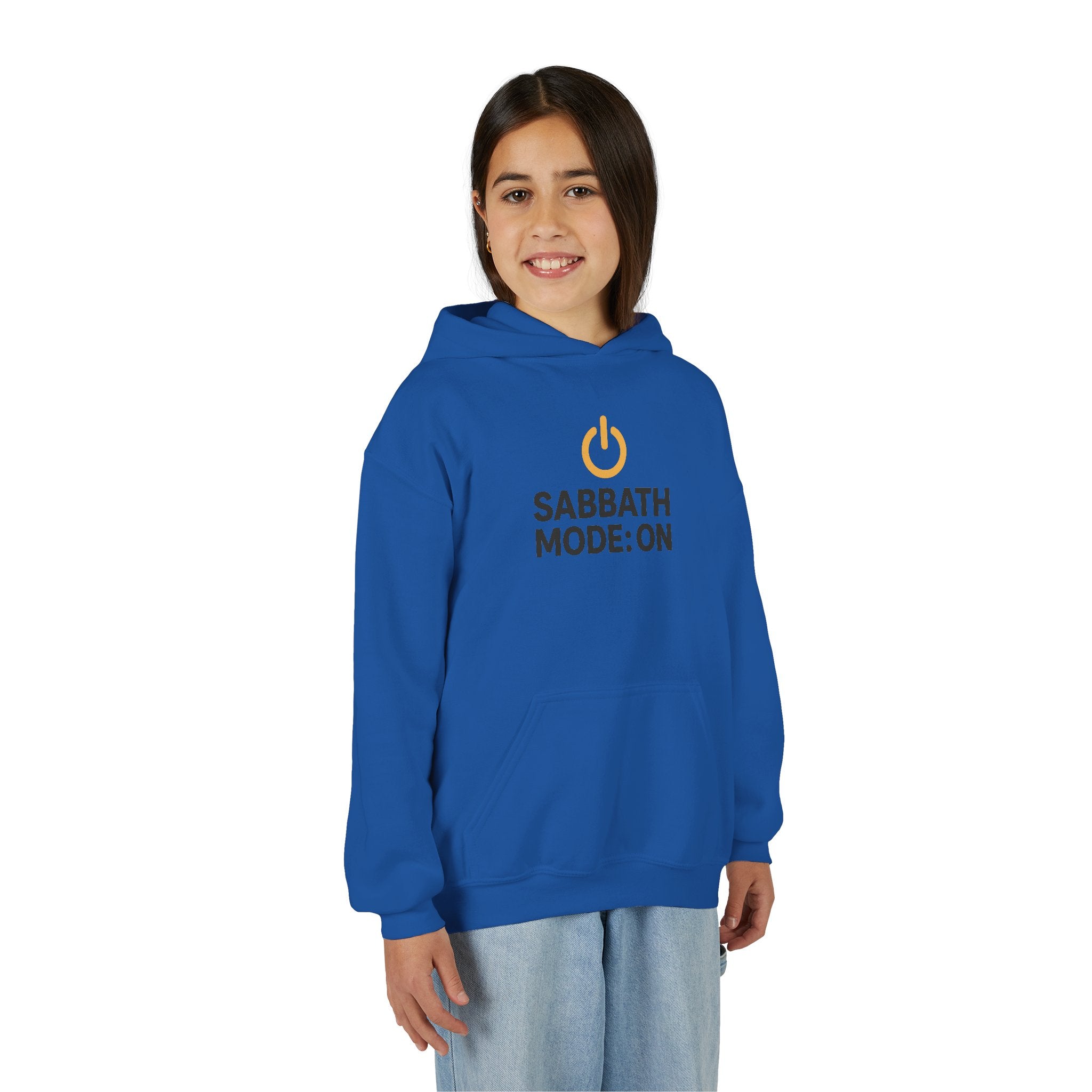 Sabbath Mode Youth Hoodie, Comfortable Hooded Sweatshirt for Kids, Perfect for Religious Observances, Christian Gift, Sunday Wear