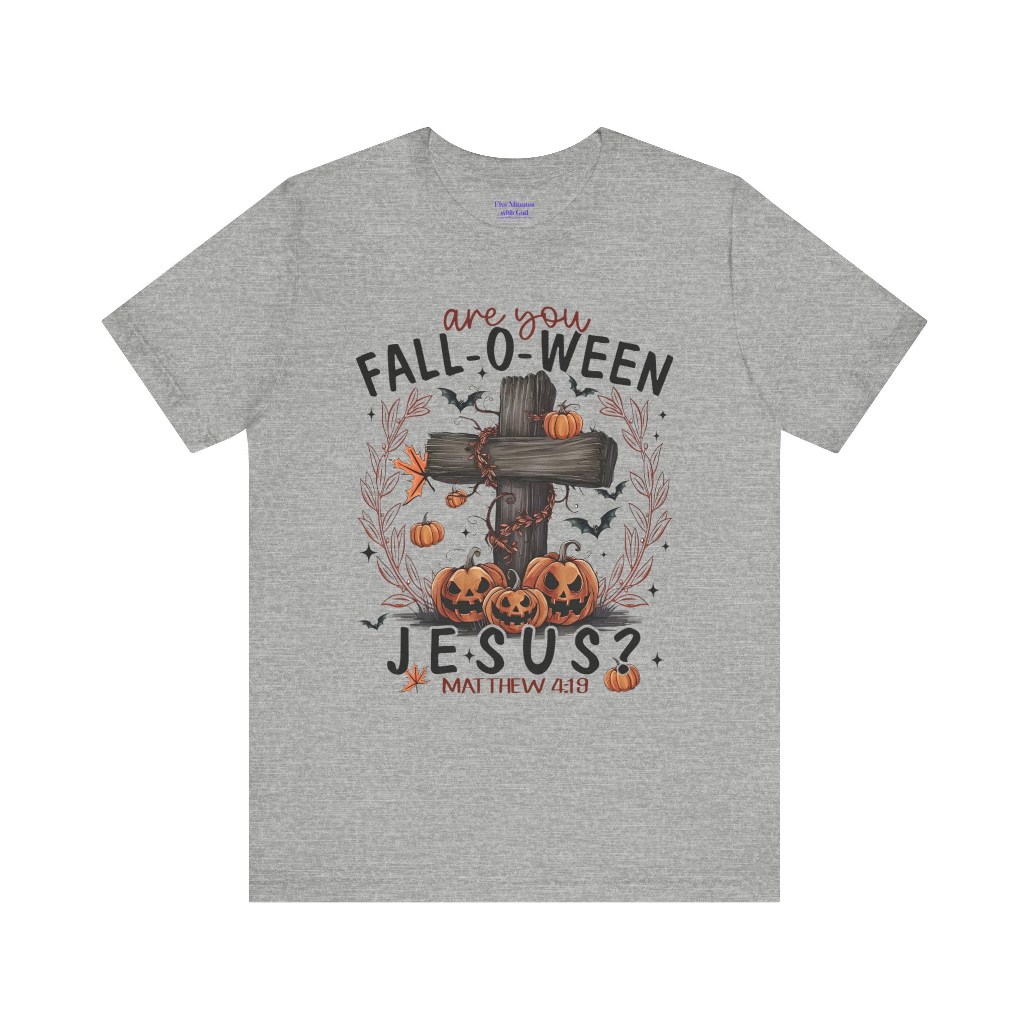 Autumn Pumpkin Christian Tee, Relaxed Fit Unisex Shirt, Fall Inspiration Tee, Cozy Halloween Top, Faith-Based Apparel