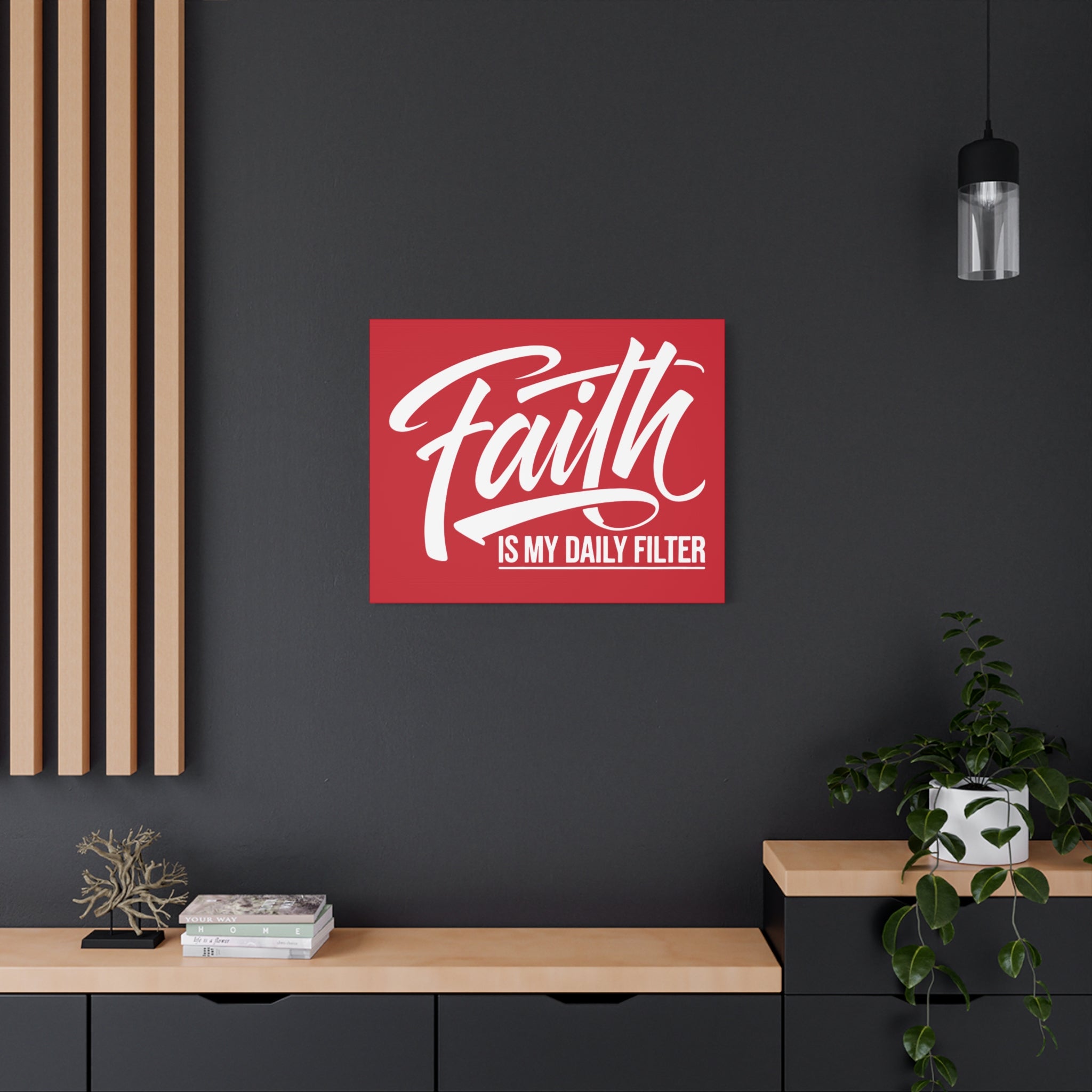 Copy of Inspirational Canvas Wall Art, Faith Quote Decor, Motivational Home Decor, Gray Wall Hanging, Gift for Faith Lovers