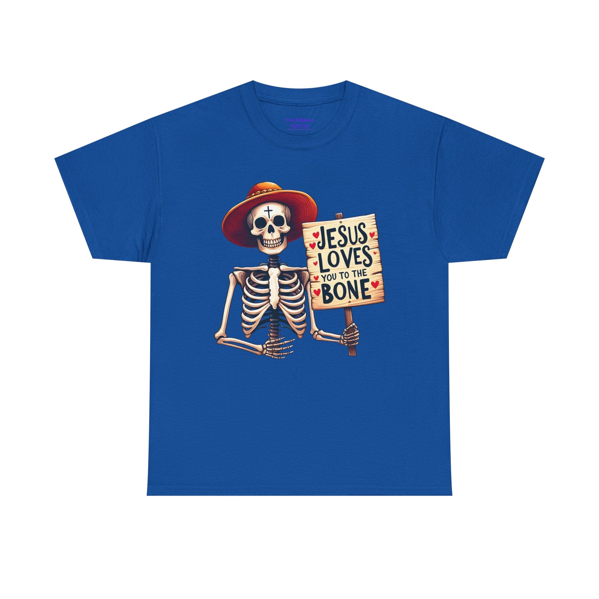 Jesus Loves You to the Bone Tee | Fun Skeleton Shirt, Unisex T-Shirt, Halloween Gift, Faith Apparel, Casual Wear, Holiday Shirt