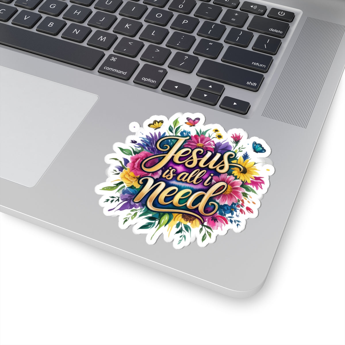 Vibrant Jesus Stickers for Faith Lovers, Floral Laptop Decor, Religious Gifts, Journal & Scrapbook Accents, Spiritual Affirmations