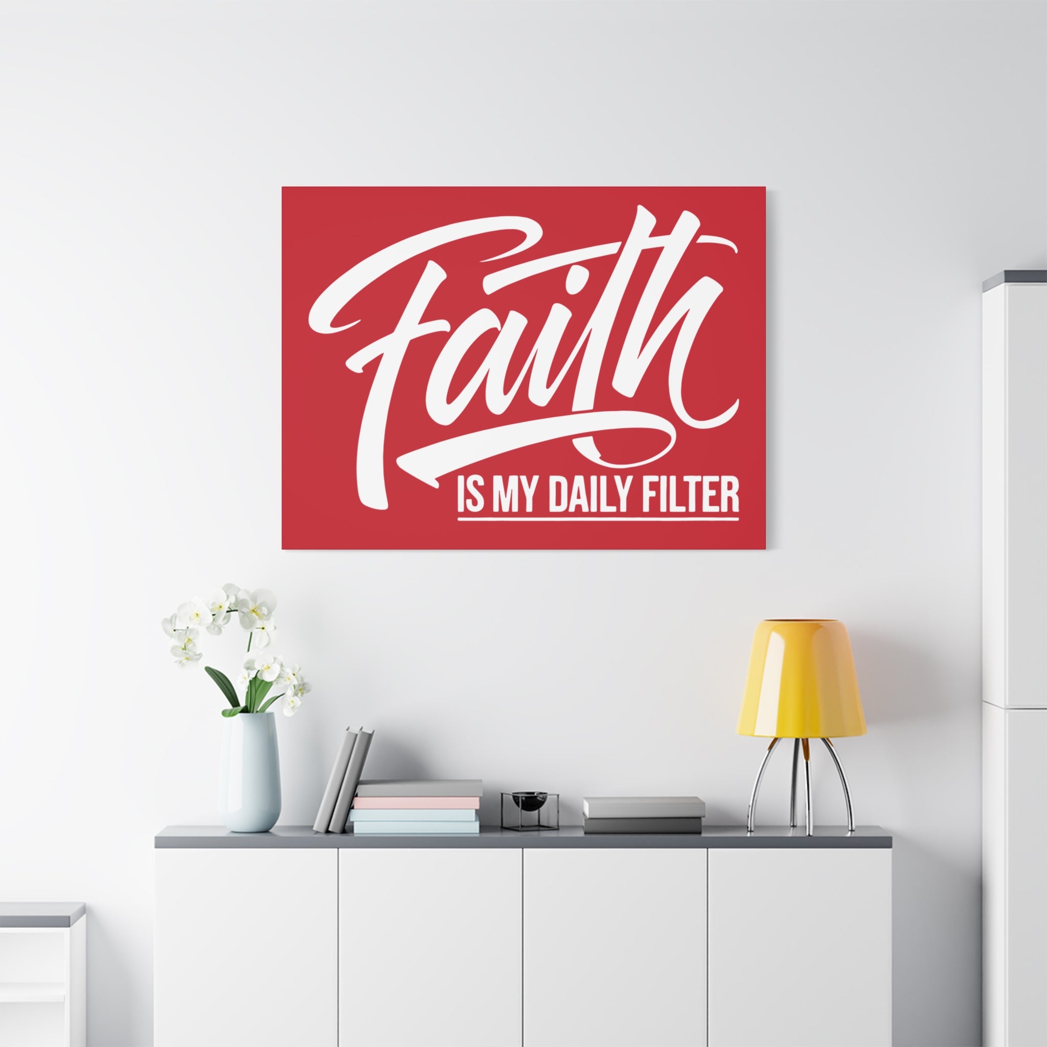 Copy of Inspirational Canvas Wall Art, Faith Quote Decor, Motivational Home Decor, Gray Wall Hanging, Gift for Faith Lovers