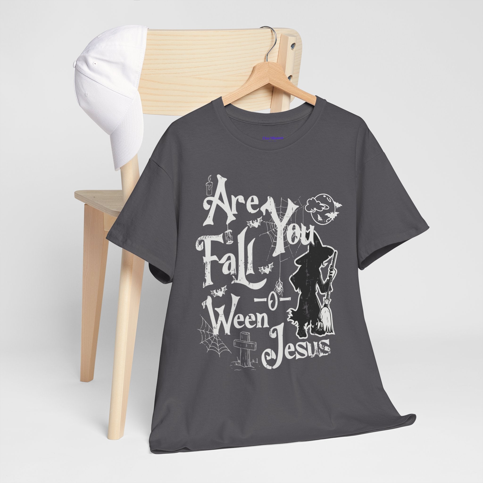 Fall-Themed Unisex Heavy Cotton Tee - Halloween, Jesus Celebration, Autumn Vibes, Casual Wear, Gift Idea
