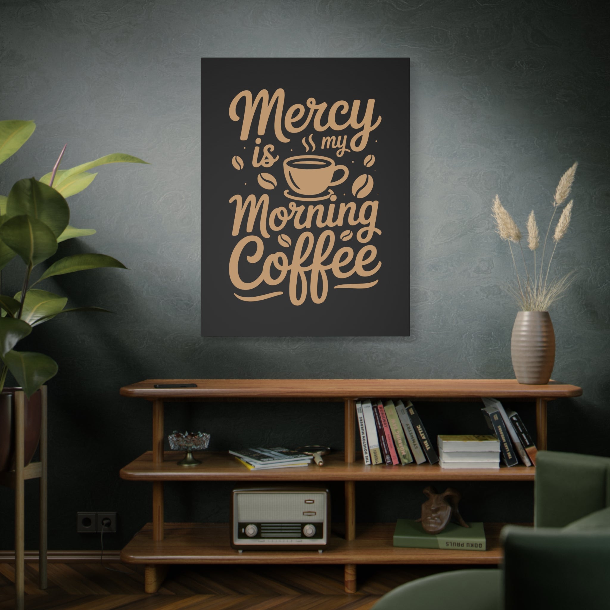 Coffee-Themed Canvas Art Print, Wall Decor for Coffee Lovers, Inspirational Home Decoration, Gift for Friends and Family