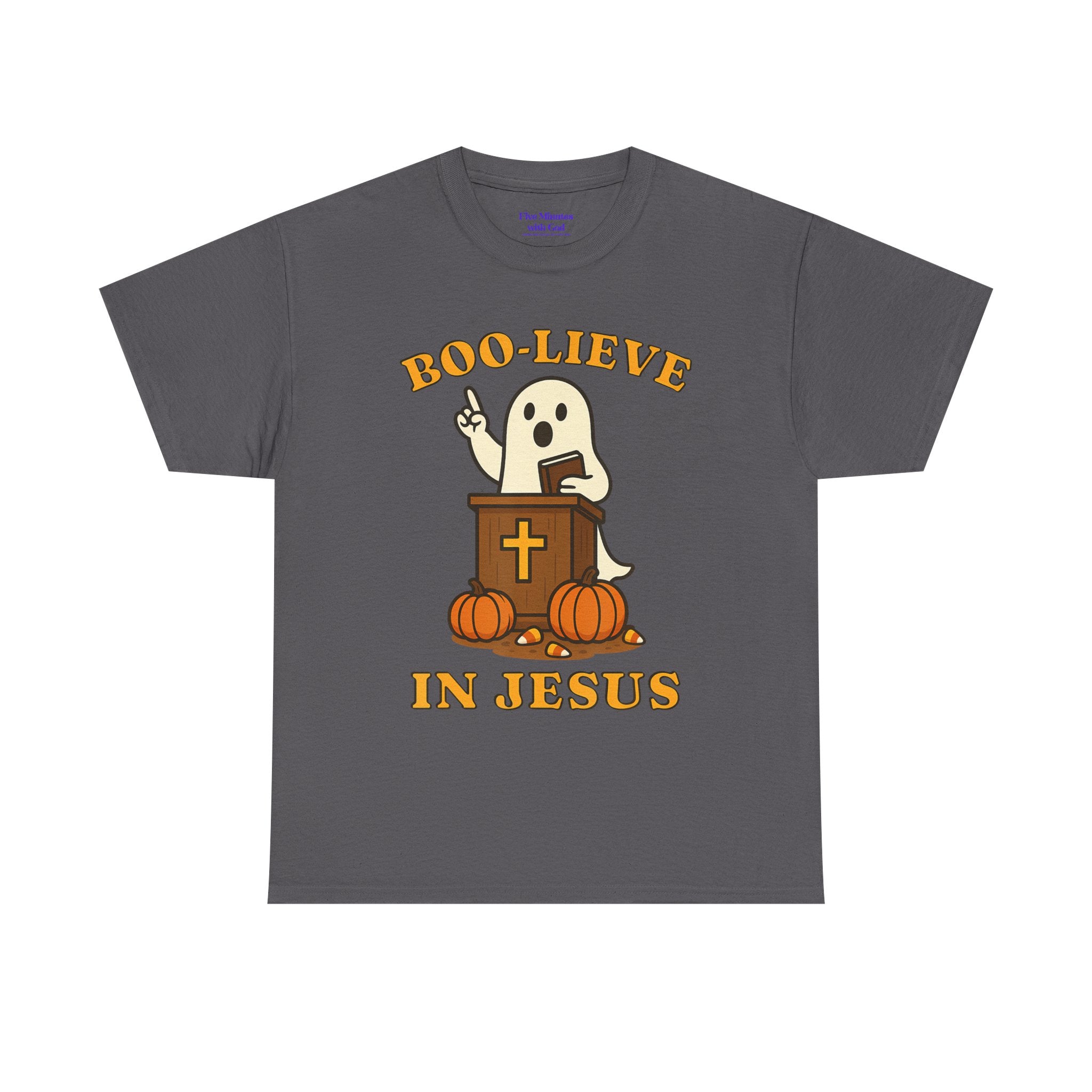 Boo-Lieve in Jesus Tee, Halloween Shirt, Unisex Cotton Tee, Fall Fashion, Religious T-Shirt, Spooky Season Apparel