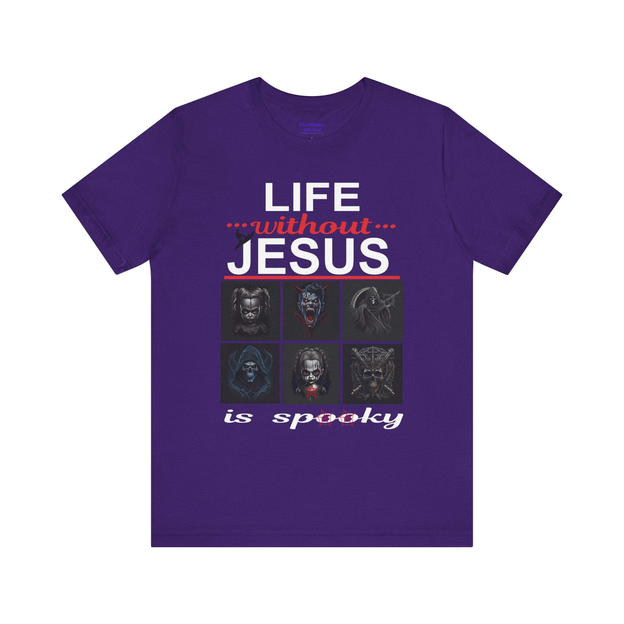 Funny Christian Tee - 'Life Without Jesus is Spooky' Unisex Jersey Short Sleeve T-Shirt, Faith Apparel, Religious Gift, Halloween Tee, [...]