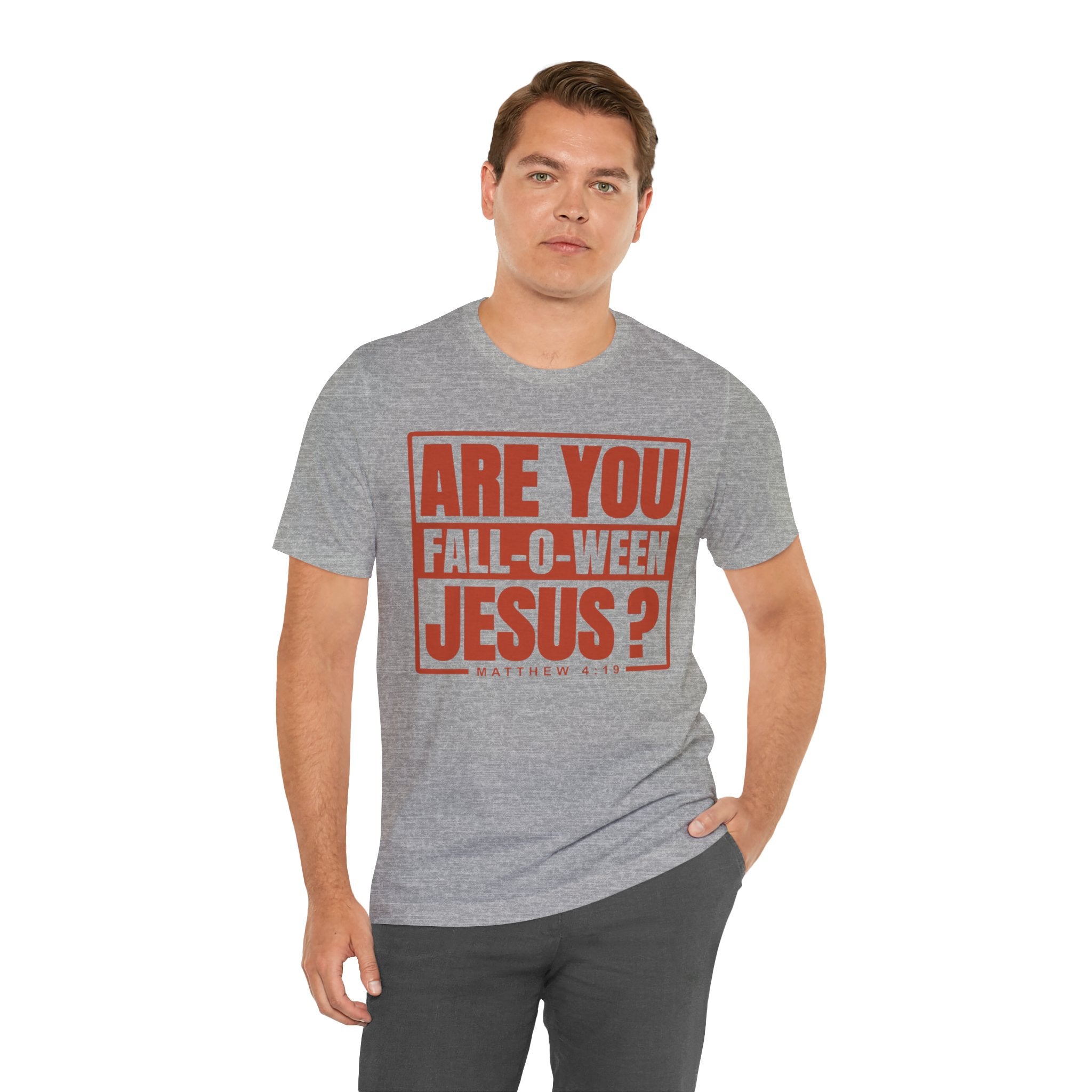 Fall-O-Ween Jesus Tee, Unisex Christian T-shirt, Faith-Based Apparel, Halloween Gospel Shirt, Religious Casual Wear