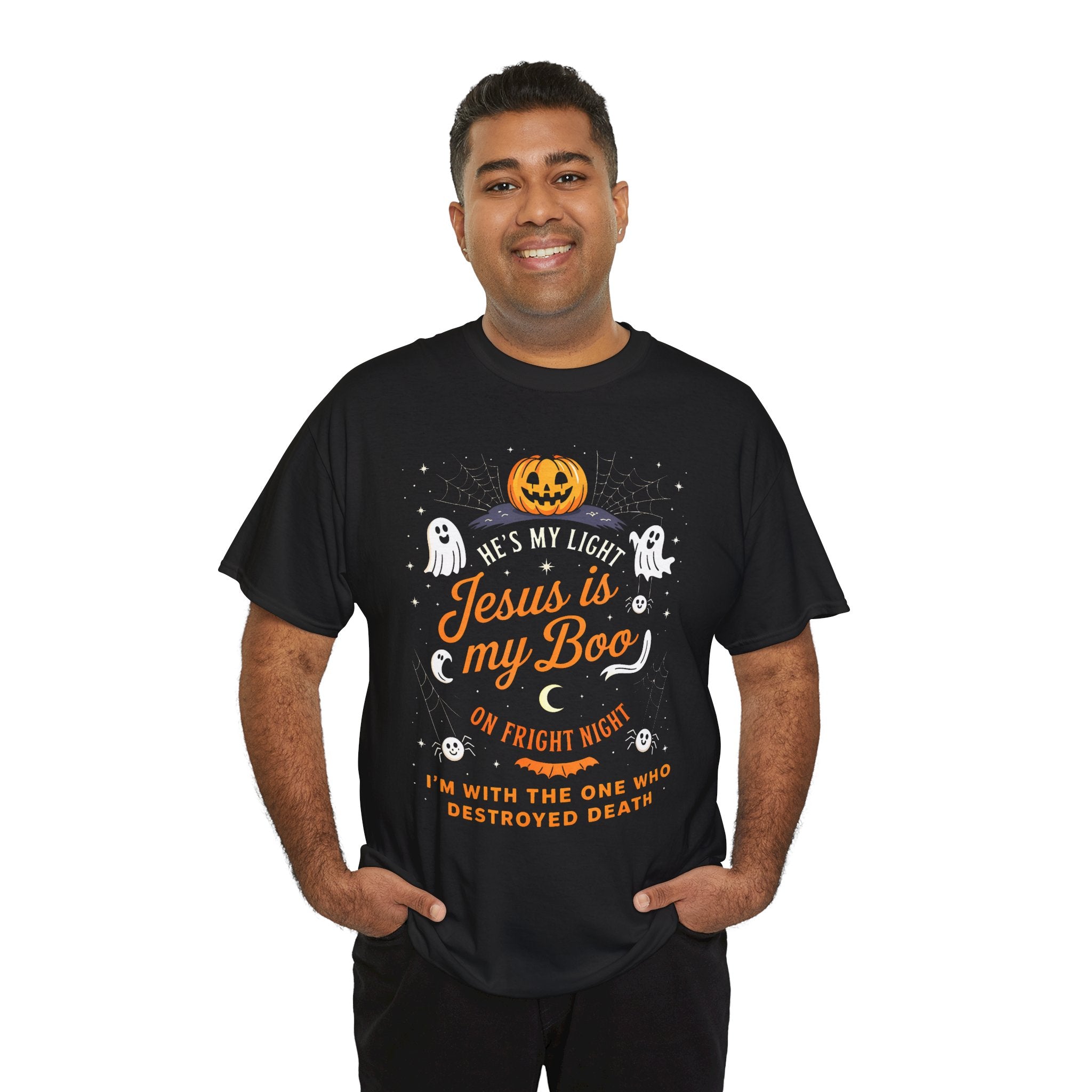 Halloween Faith Tee - Jesus is My Boo, Unisex T-Shirt for Halloween, Christian Halloween Shirt, Gift for Christian Friends, Spooky [...]