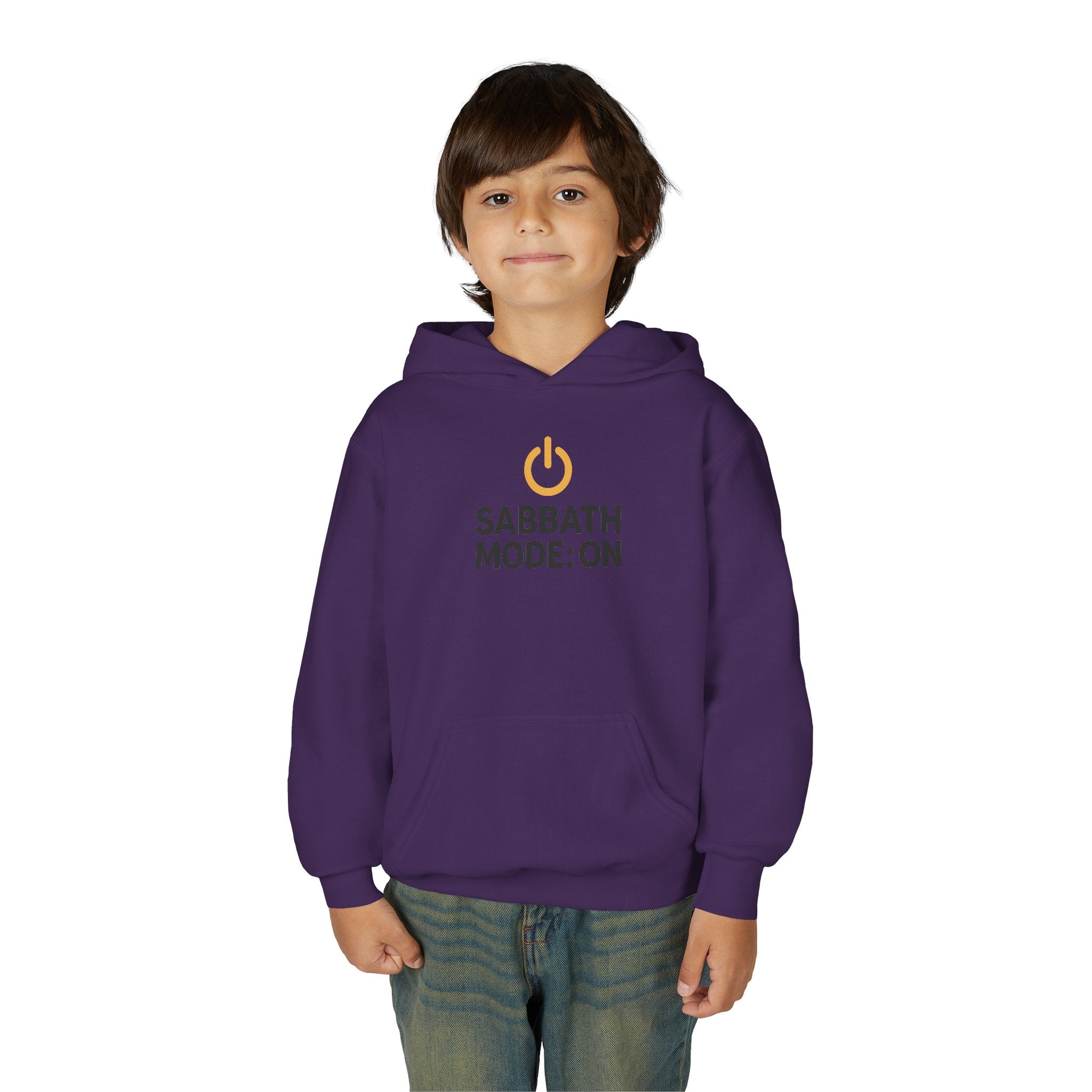 Sabbath Mode Youth Hoodie, Comfortable Hooded Sweatshirt for Kids, Perfect for Religious Observances, Christian Gift, Sunday Wear