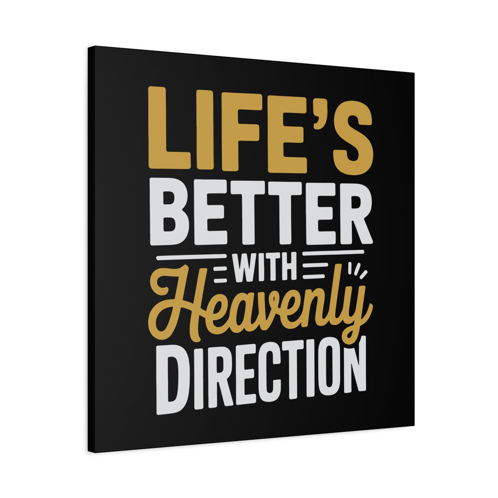 Heavenly Direction Canvas Wall Art, Inspirational Home Decor, Motivational Gift, Modern Wall Hanging, Perfect for Any Room