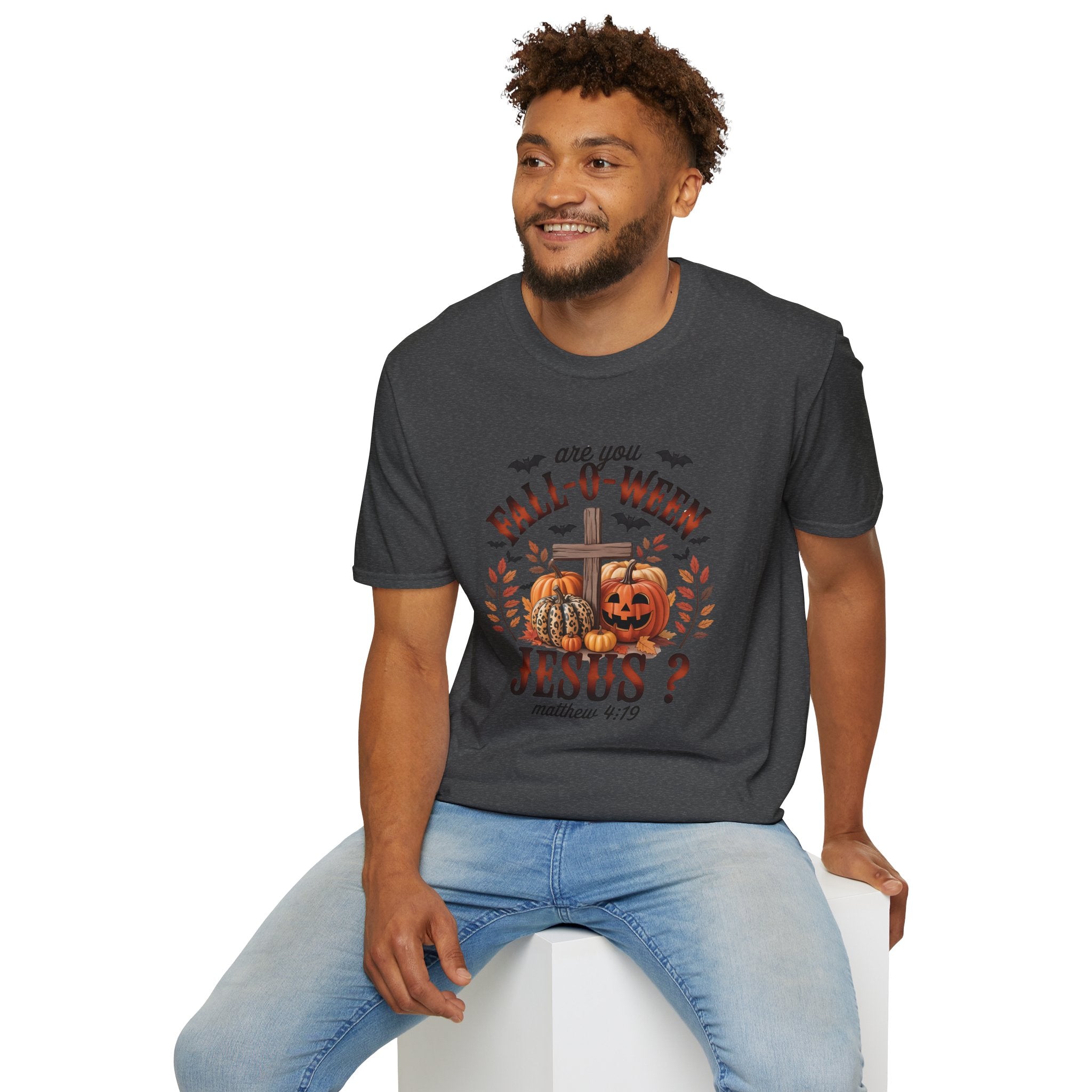 Fall-O-Ween Jesus Unisex T-Shirt, Halloween Tee, Christian Apparel, Fall Shirt, Pumpkin T-Shirt, Autumn Clothing