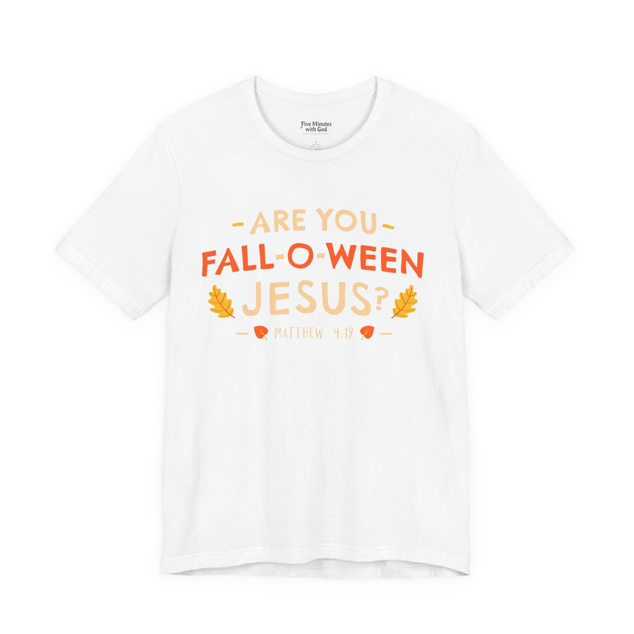 Fall-O-Ween Jesus Unisex Tee, Funny Fall Shirt, Halloween Humor Tee, Autumn Casual Wear, Gift for Jesus Lovers
