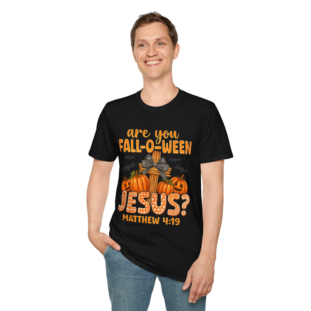 Funny Christian Halloween T-Shirt, Jesus Pumpkin Tee, Unisex Fall Shirt, Autumn Festive Apparel, Holiday Gift Idea