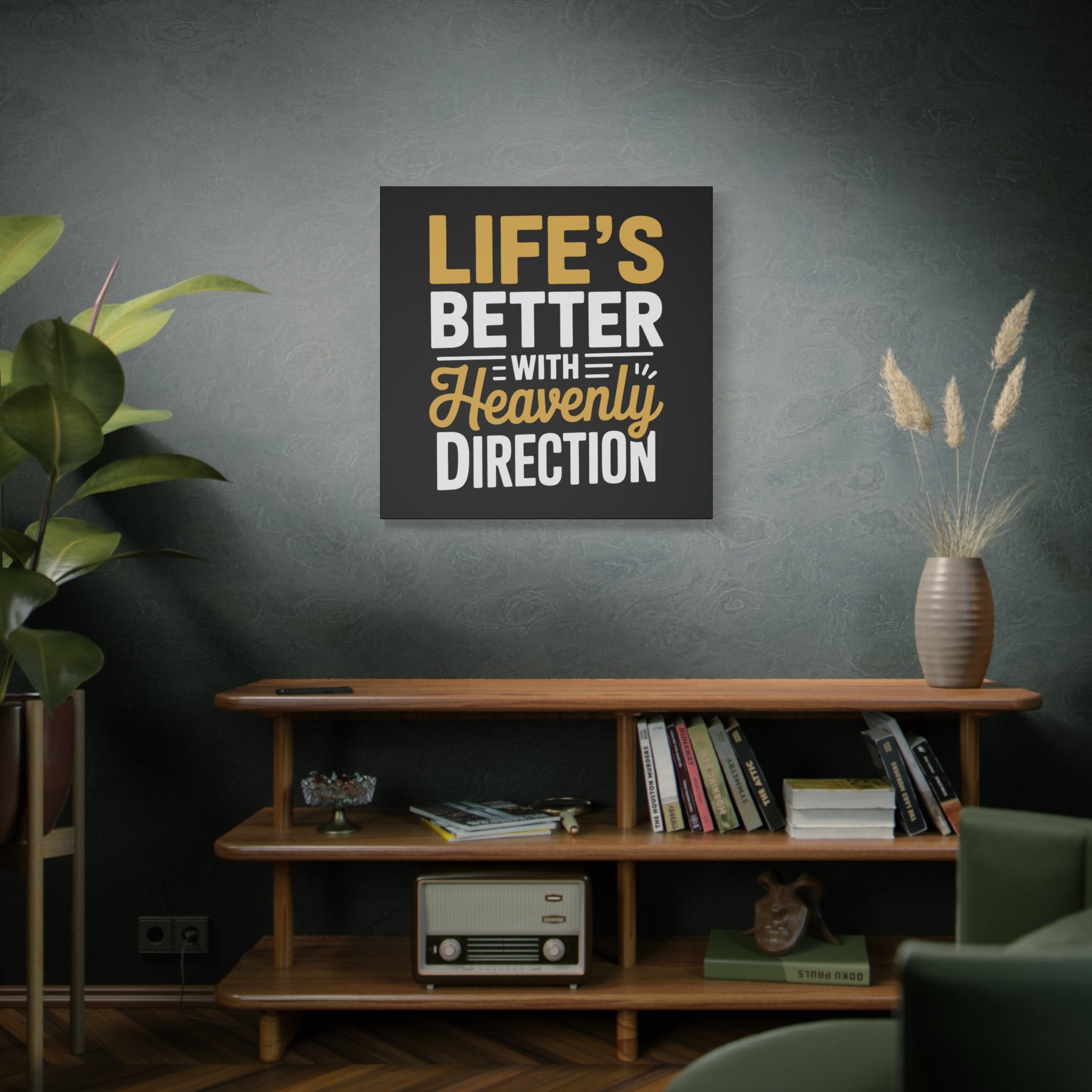 Heavenly Direction Canvas Wall Art, Inspirational Home Decor, Motivational Gift, Modern Wall Hanging, Perfect for Any Room