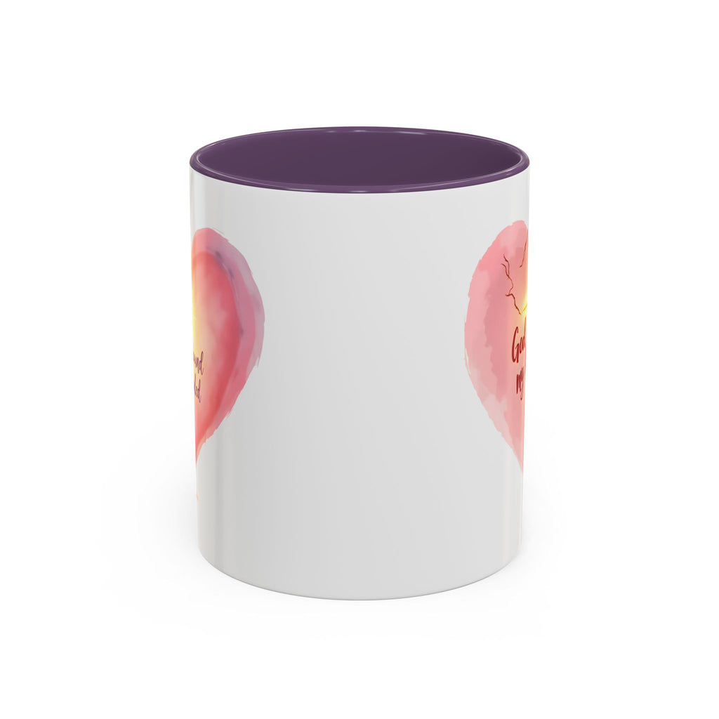 God Heals My Broken Heart Mug, Inspirational Coffee Cup, Heart Design Gift, Christian Faith Mug, Encouragement & Support Beverage