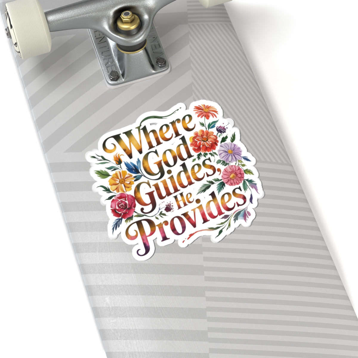 Floral Inspirational Stickers, Laptop Decals, Pastel Aesthetic Decor, Gift for Encouragement, Christian Faith Stickers