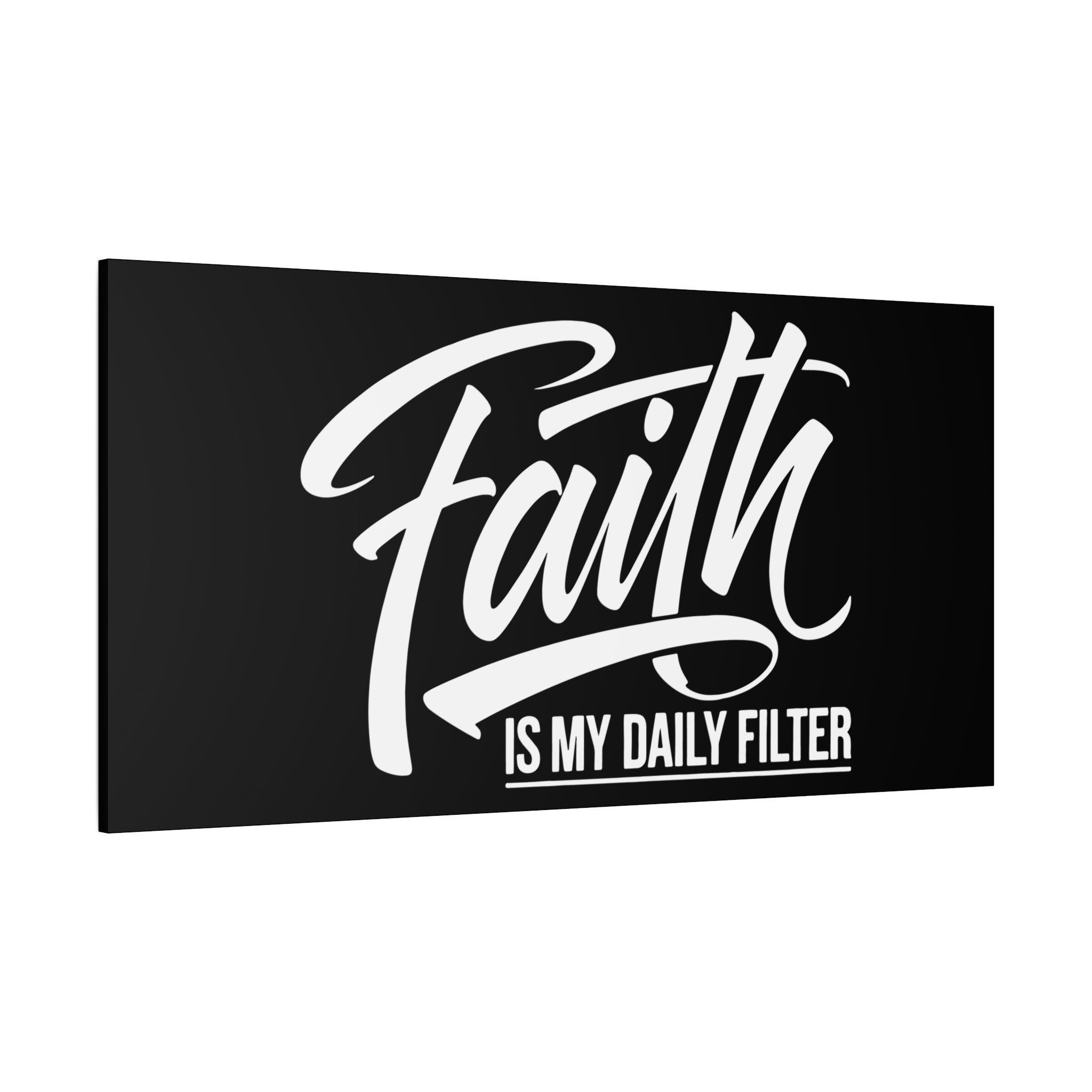 Inspirational Canvas Wall Art, Faith Quote Decor, Motivational Home Decor, Gray Wall Hanging, Gift for Faith Lovers