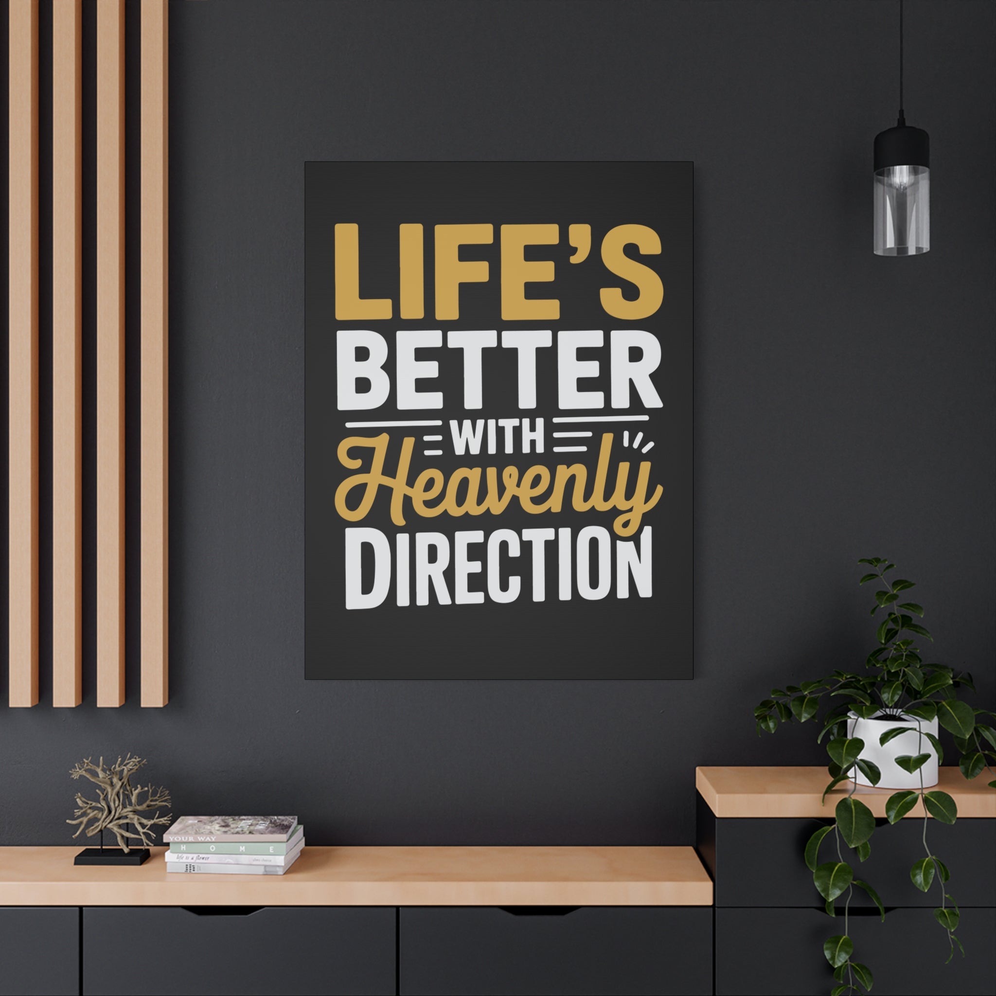 Heavenly Direction Canvas Wall Art, Inspirational Home Decor, Motivational Gift, Modern Wall Hanging, Perfect for Any Room
