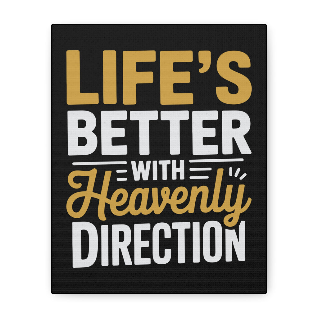 Heavenly Direction Canvas Wall Art, Inspirational Home Decor, Motivational Gift, Modern Wall Hanging, Perfect for Any Room