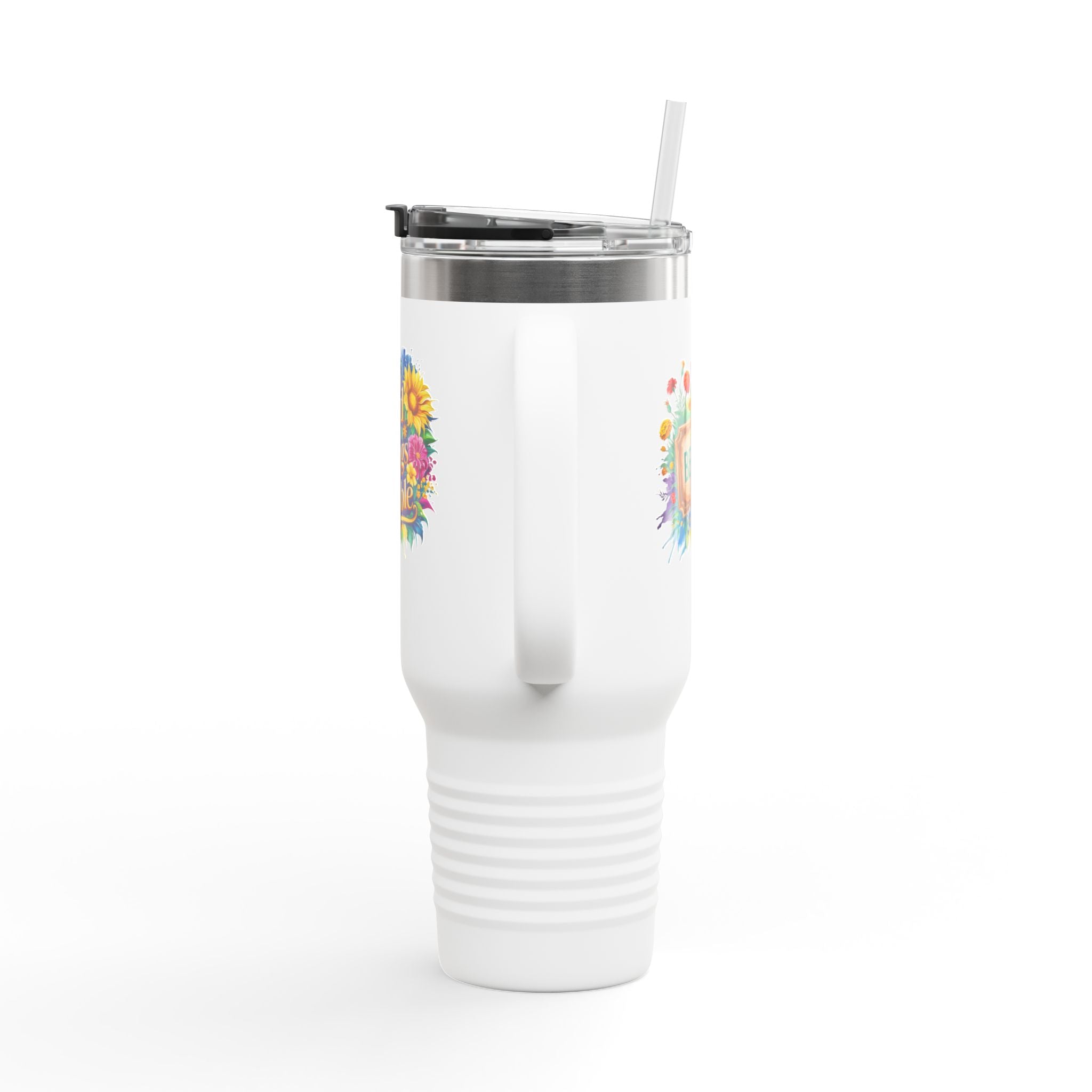 Inspirational Travel Mug, 40oz Insulated Coffee Cup, Floral Design, Motivational Gift for Travelers, Perfect for Road Trips, Keep [...]