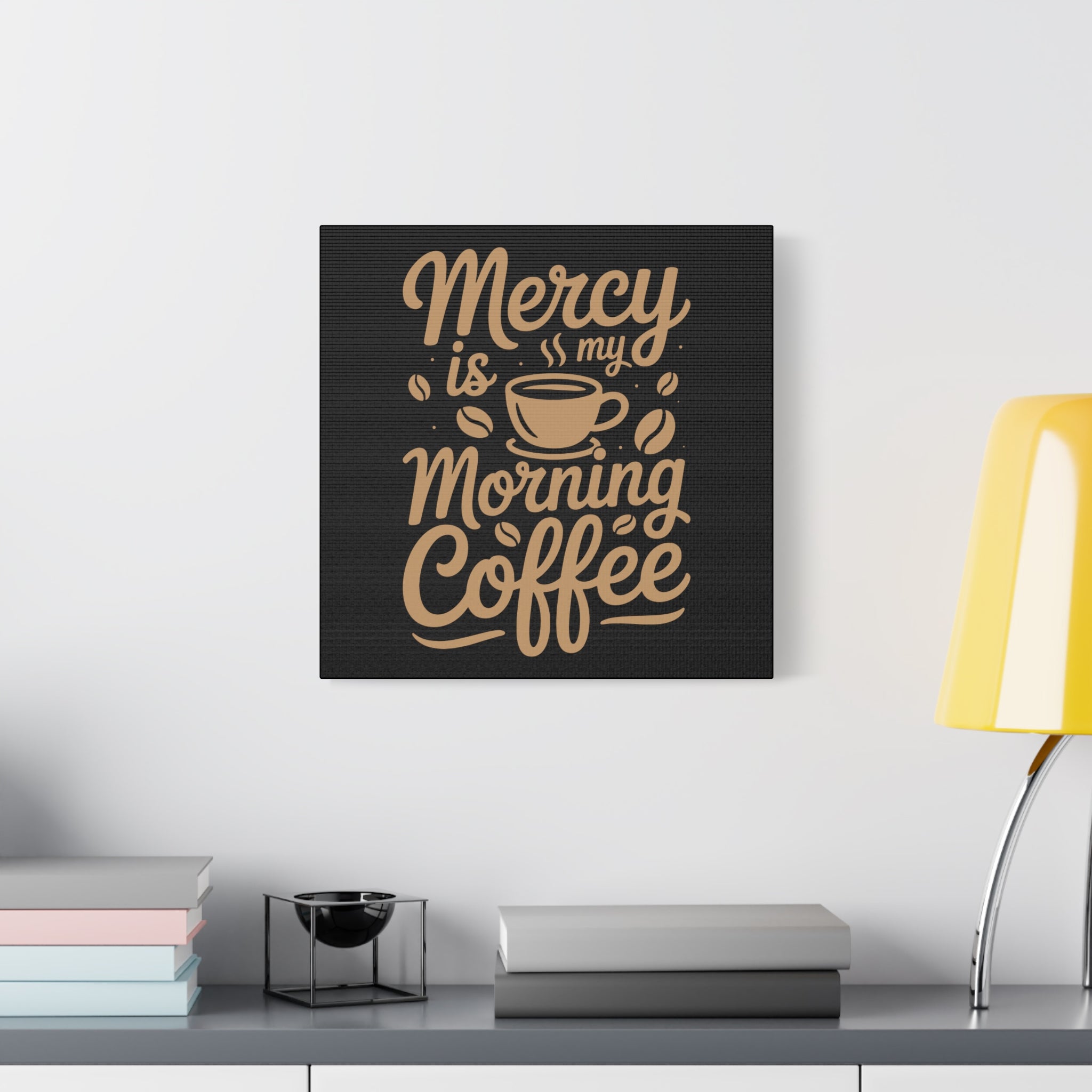 Coffee-Themed Canvas Art Print, Wall Decor for Coffee Lovers, Inspirational Home Decoration, Gift for Friends and Family