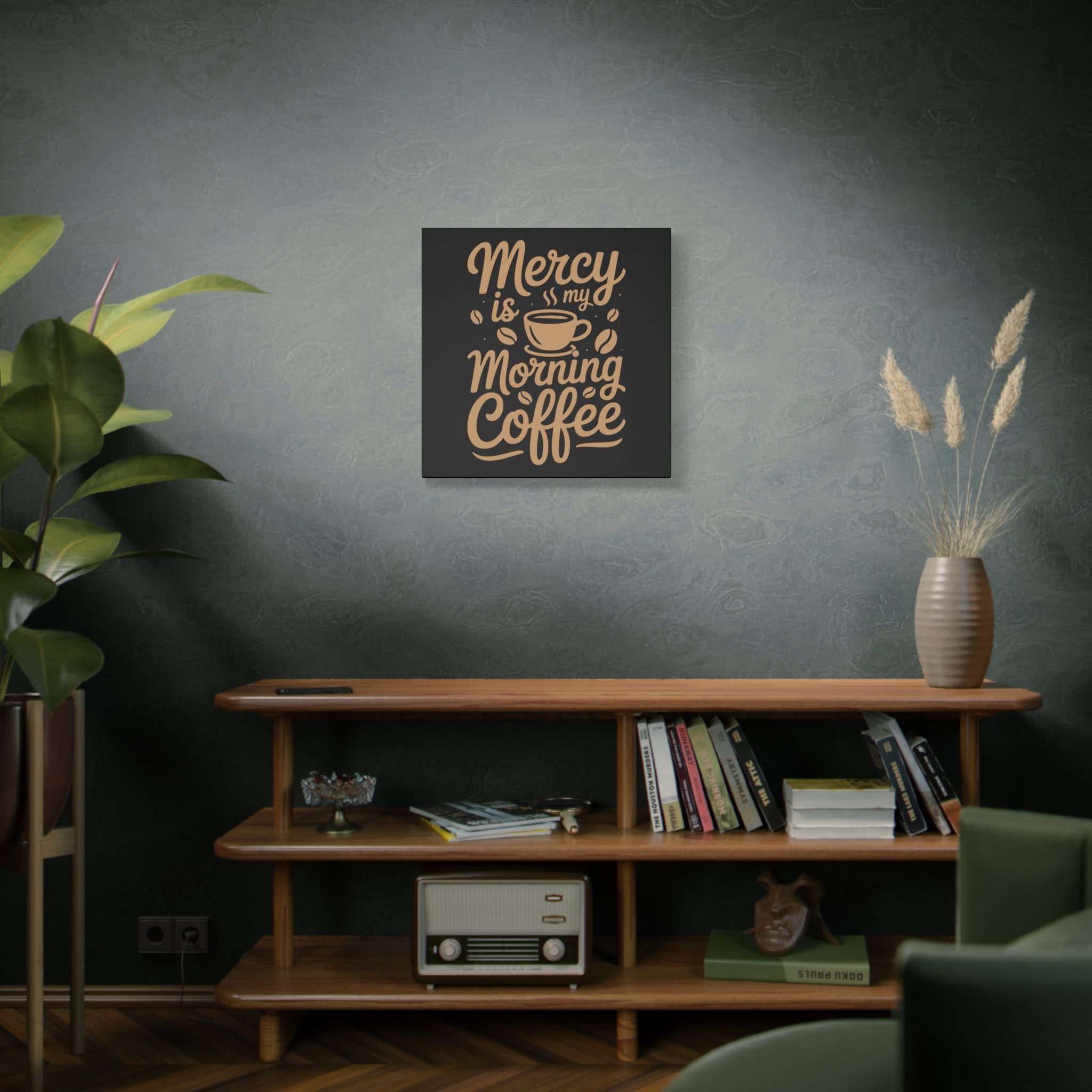 Coffee-Themed Canvas Art Print, Wall Decor for Coffee Lovers, Inspirational Home Decoration, Gift for Friends and Family