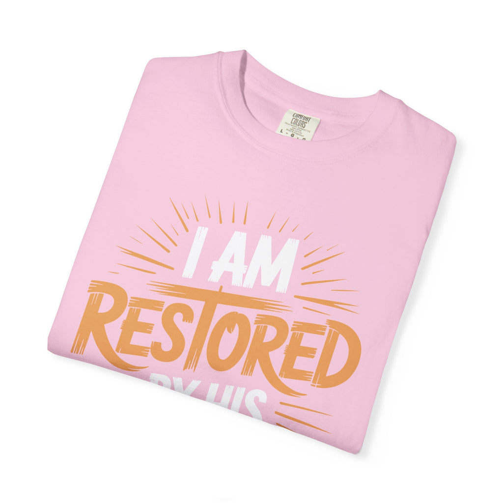 I Am Restored By His Grace Inspirational Graphic Tee