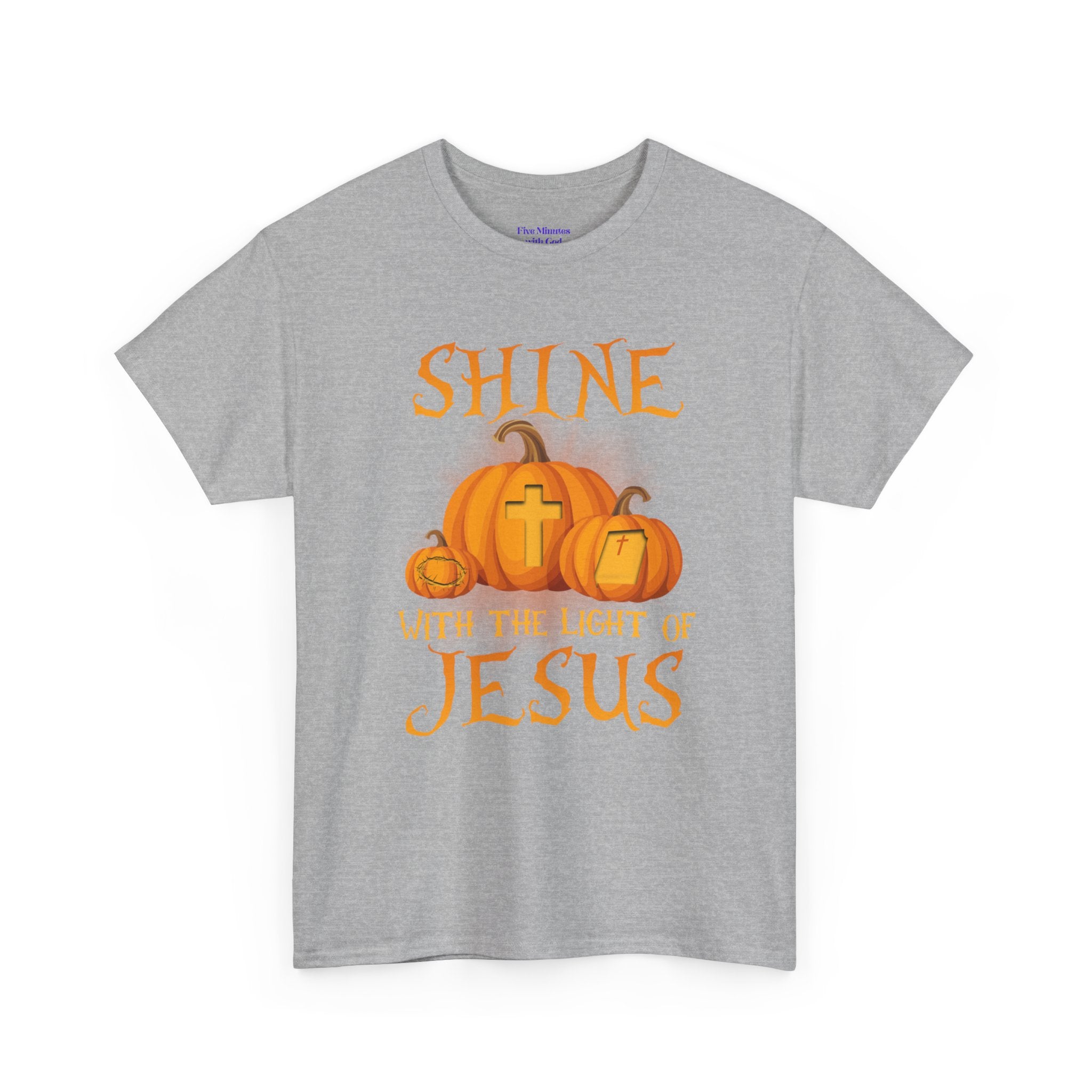 Pumpkin Jesus Unisex Cotton Tee, Faith Tee, Harvest Shirt, Fall Apparel, Christian T-Shirt