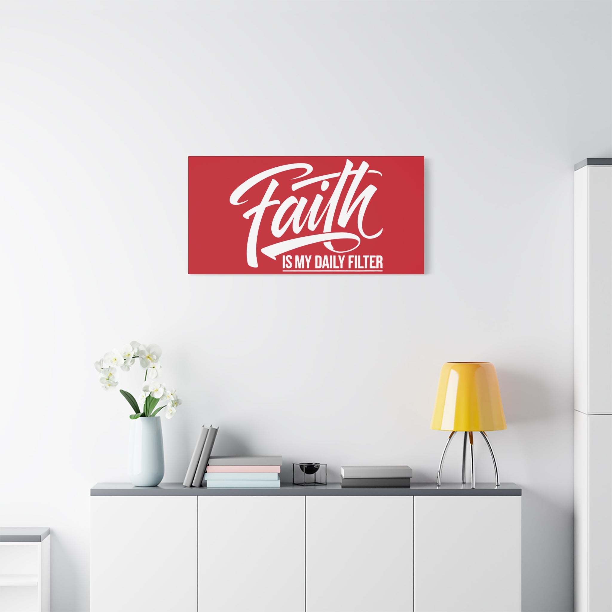Copy of Inspirational Canvas Wall Art, Faith Quote Decor, Motivational Home Decor, Gray Wall Hanging, Gift for Faith Lovers