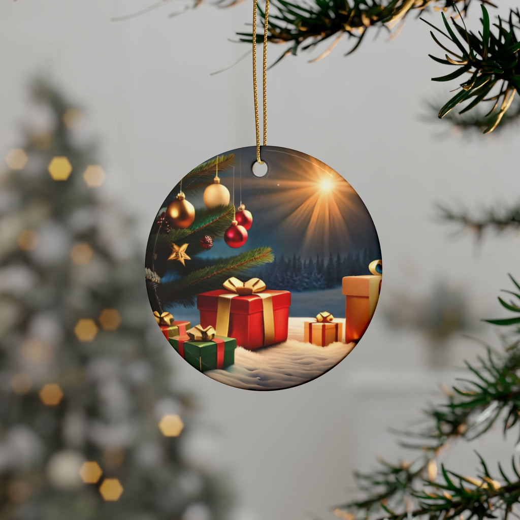 Star Ceramic Christmas Ornaments - Holiday Decor, Personalized Gifts, Tree Decorations, Festive Keepsakes, Custom Ornament Sets