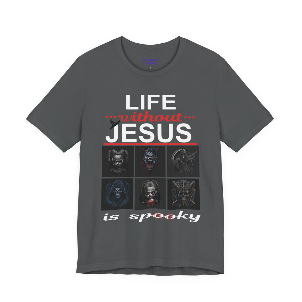 Funny Christian Tee - 'Life Without Jesus is Spooky' Unisex Jersey Short Sleeve T-Shirt, Faith Apparel, Religious Gift, Halloween Tee, [...]