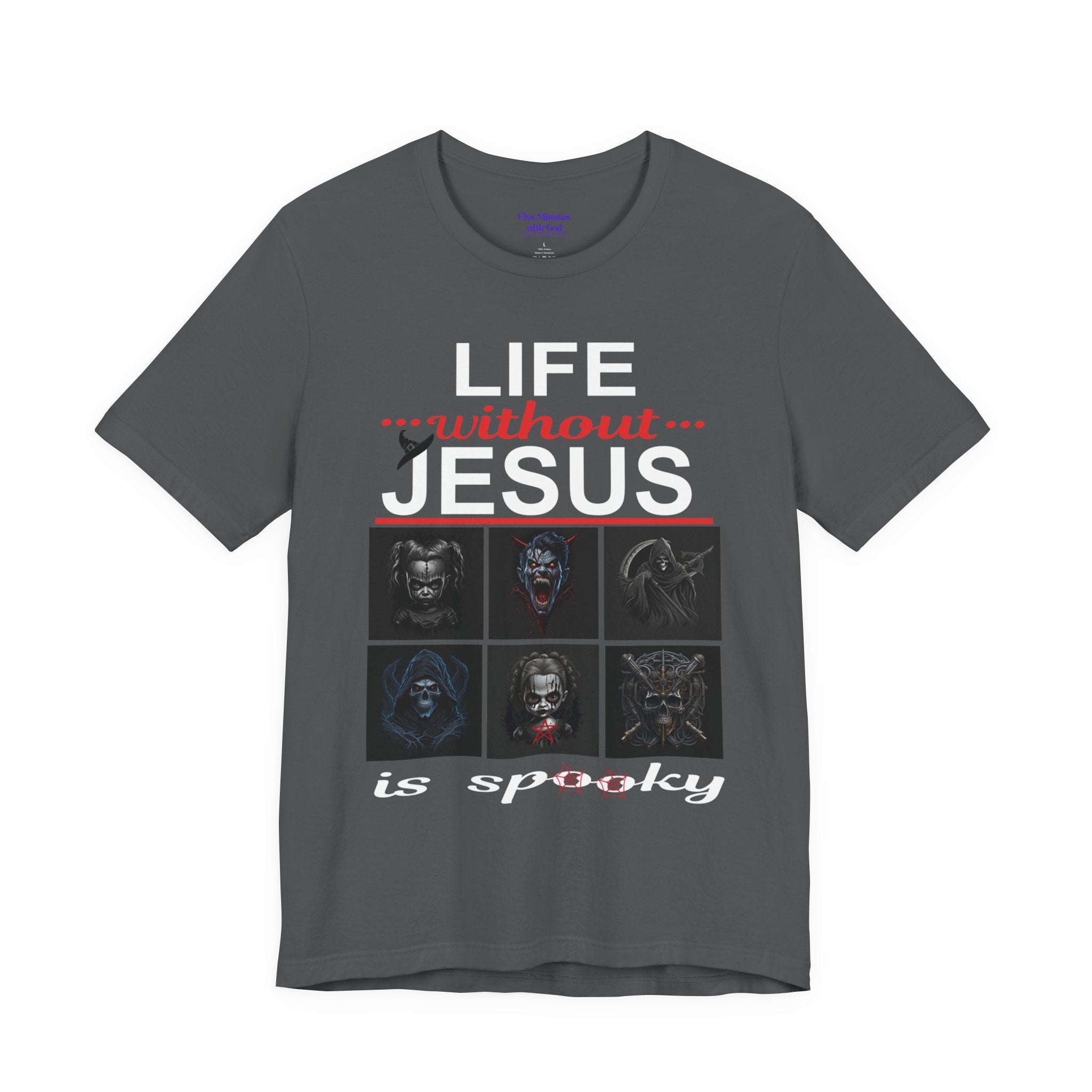 Funny Christian Tee - 'Life Without Jesus is Spooky' Unisex Jersey Short Sleeve T-Shirt, Faith Apparel, Religious Gift, Halloween Tee, [...]