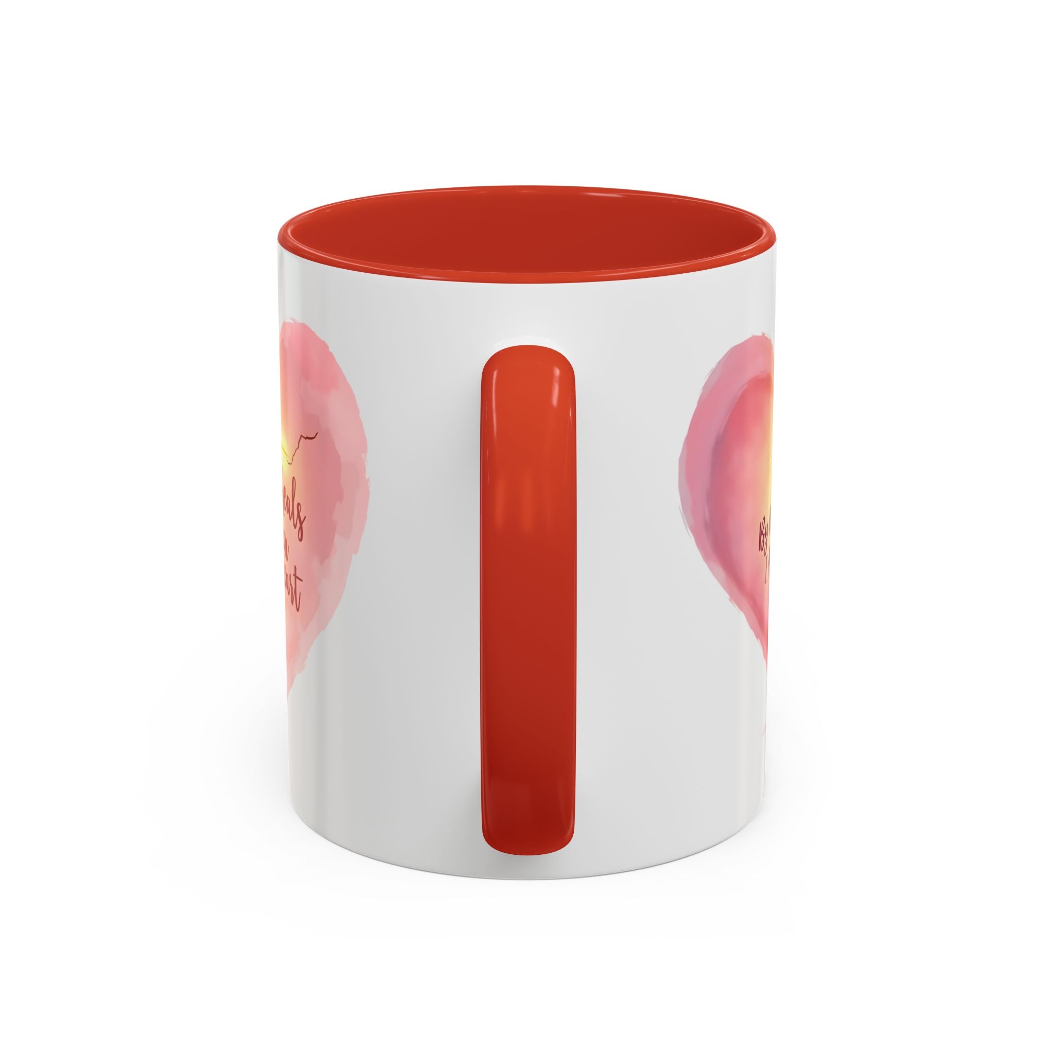 God Heals My Broken Heart Mug, Inspirational Coffee Cup, Heart Design Gift, Christian Faith Mug, Encouragement & Support Beverage