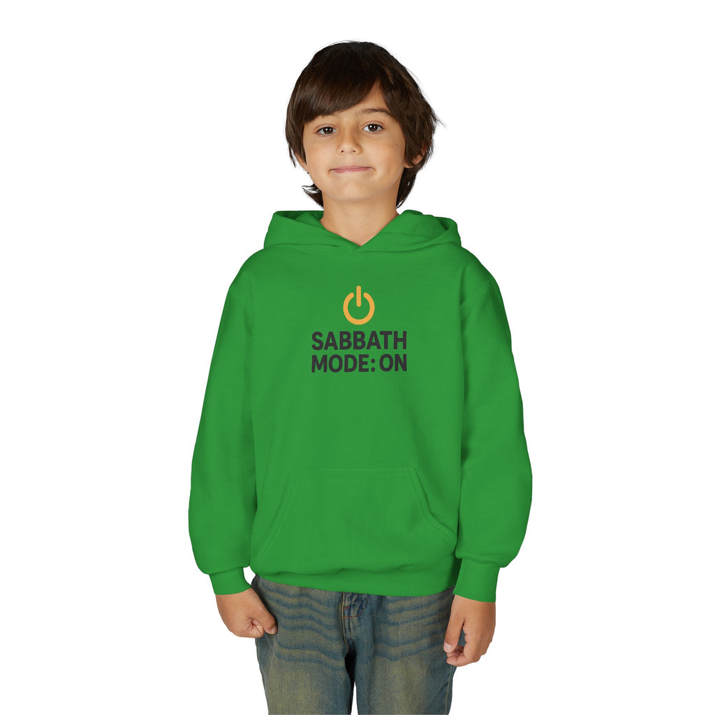 Sabbath Mode Youth Hoodie, Comfortable Hooded Sweatshirt for Kids, Perfect for Religious Observances, Christian Gift, Sunday Wear