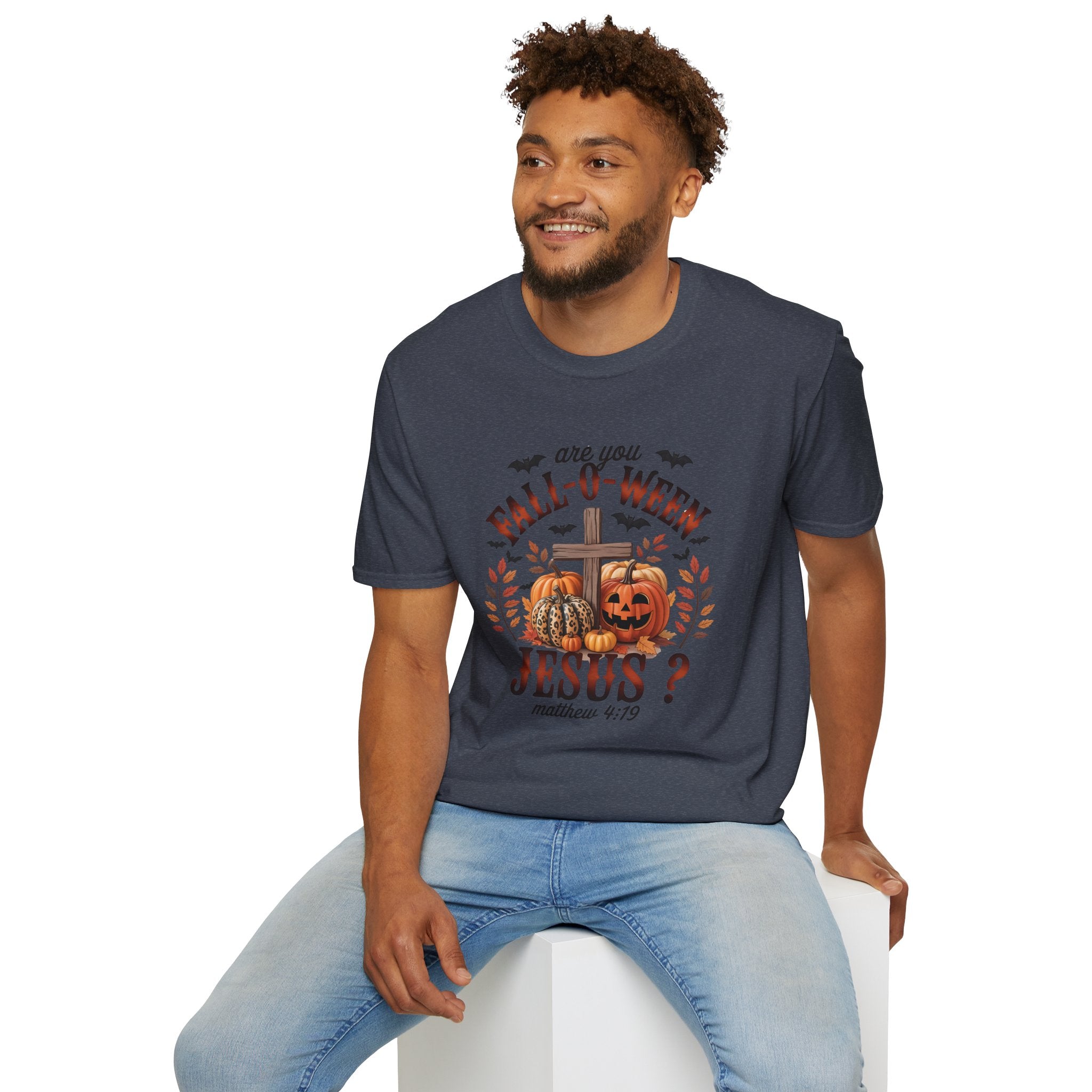 Fall-O-Ween Jesus Unisex T-Shirt, Halloween Tee, Christian Apparel, Fall Shirt, Pumpkin T-Shirt, Autumn Clothing