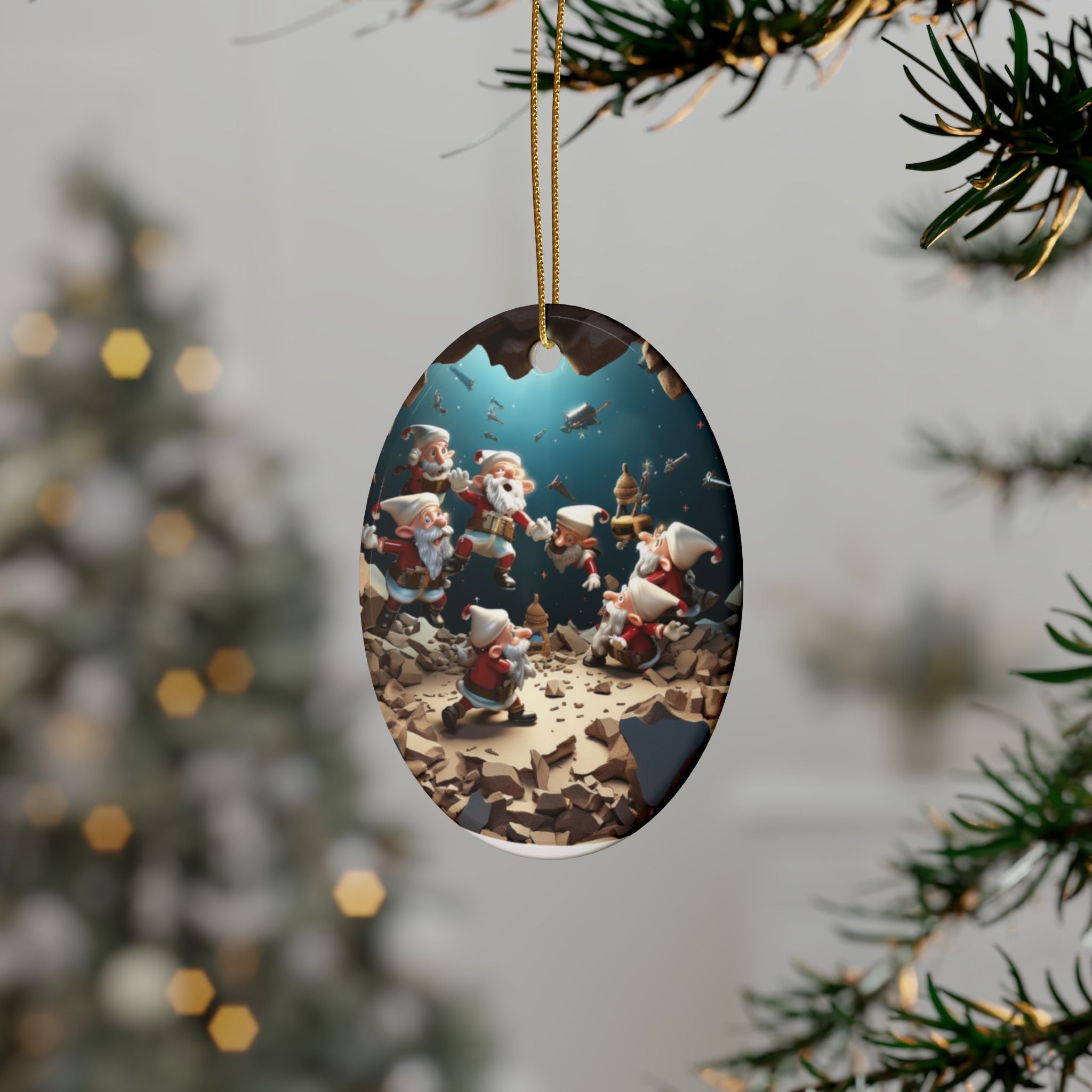 Heart-Shaped Ceramic Ornaments, Fun Santa Theme Decorations, Holiday Tree Decor, Christmas Gifts, Festive Home Accents