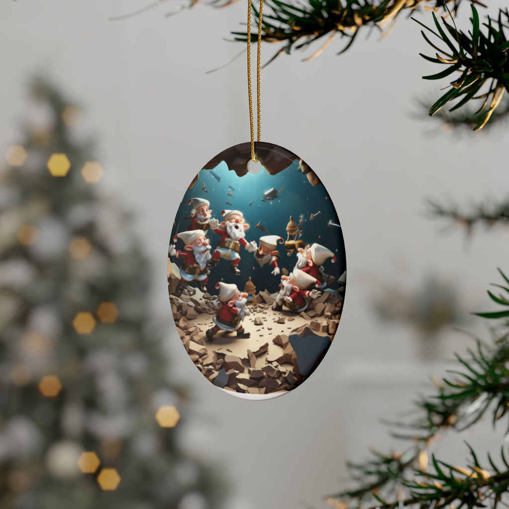 Heart-Shaped Ceramic Ornaments, Fun Santa Theme Decorations, Holiday Tree Decor, Christmas Gifts, Festive Home Accents