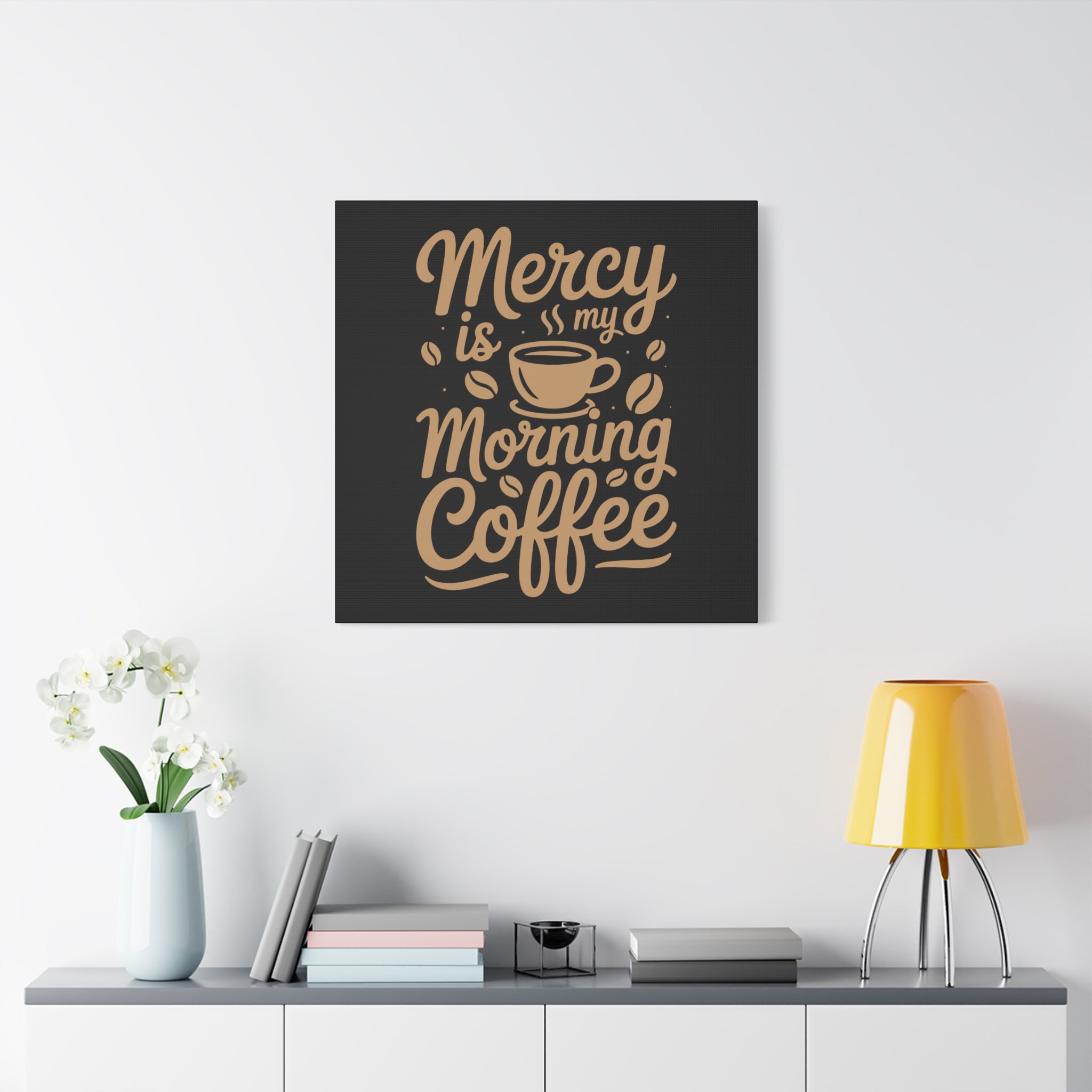 Coffee-Themed Canvas Art Print, Wall Decor for Coffee Lovers, Inspirational Home Decoration, Gift for Friends and Family