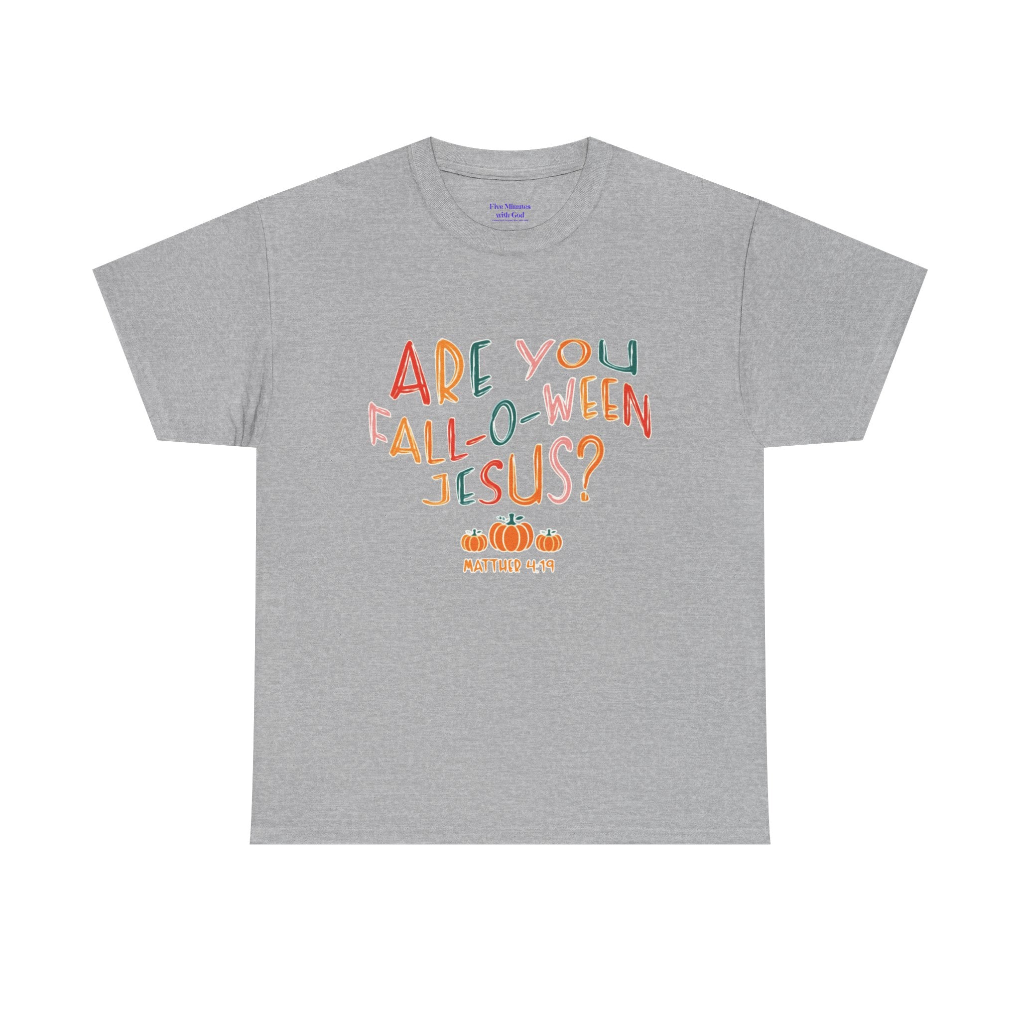 Unisex Fall-O-Ween Jesus Tee, Halloween T-Shirt, Christian Apparel, Autumn Fashion, Fun Holiday Shirt, Pumpkin Theme