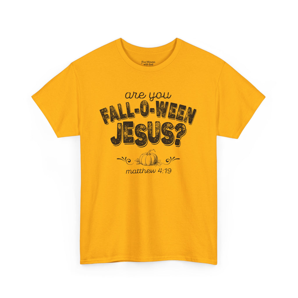 Fall-Themed Tee, Are You Fall-O-Ween Jesus, Unisex Cotton Shirt, Funny Fall Apparel, Halloween T-Shirt, Thanksgiving Gift Ideas