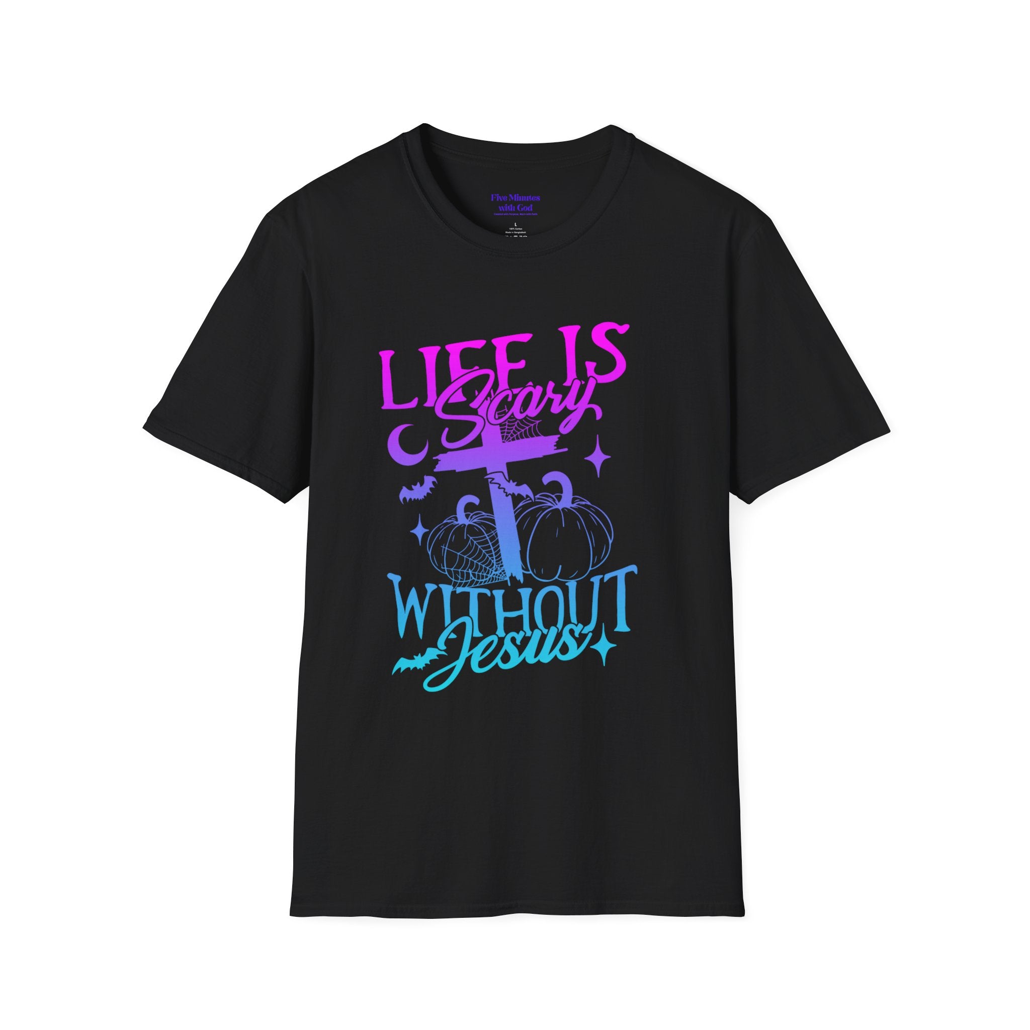 Life is Scary Without Jesus Unisex Softstyle T-Shirt - Faith-Based Graphic Tee, Halloween Outfit, Religious Apparel, Christian Gift, [...]