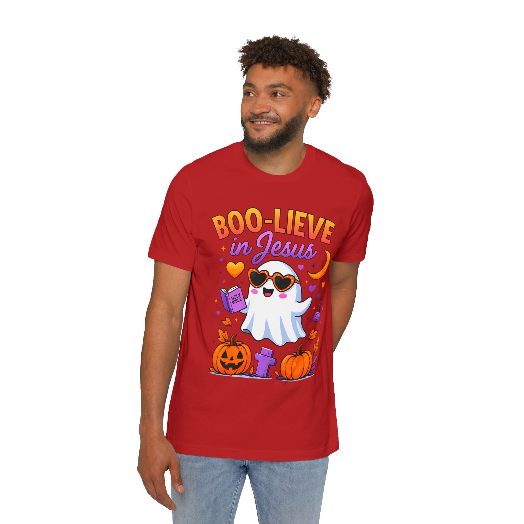 Halloween Christian Ghost T-Shirt, Boo-lieve in Jesus Shirt, Cute Halloween Apparel, Faith-Based Tee, Fall Celebration Top, Spooky [...]