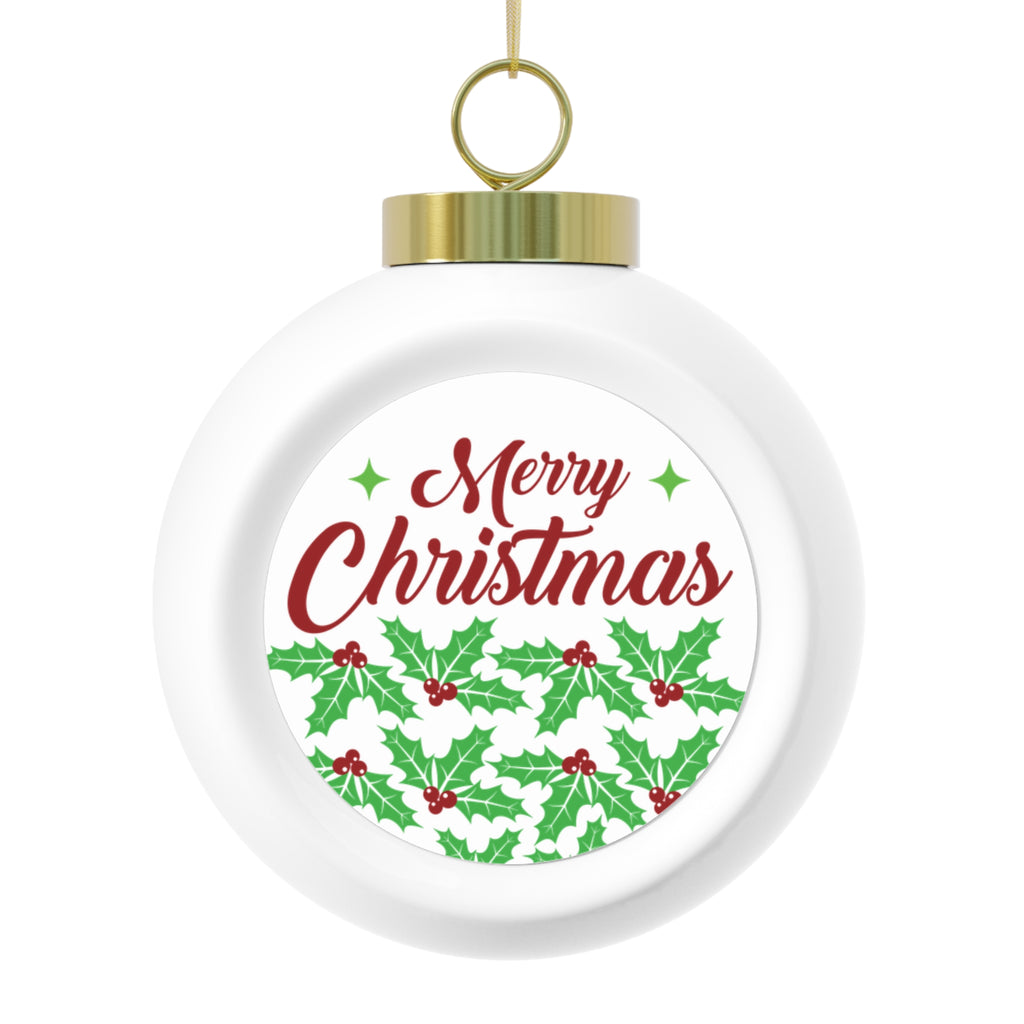 Festive Christmas Ball Ornament, Merry Christmas Decorations, Holiday Tree Decor, Gift, Poinsettia, Holiday Cheer, Home Accents