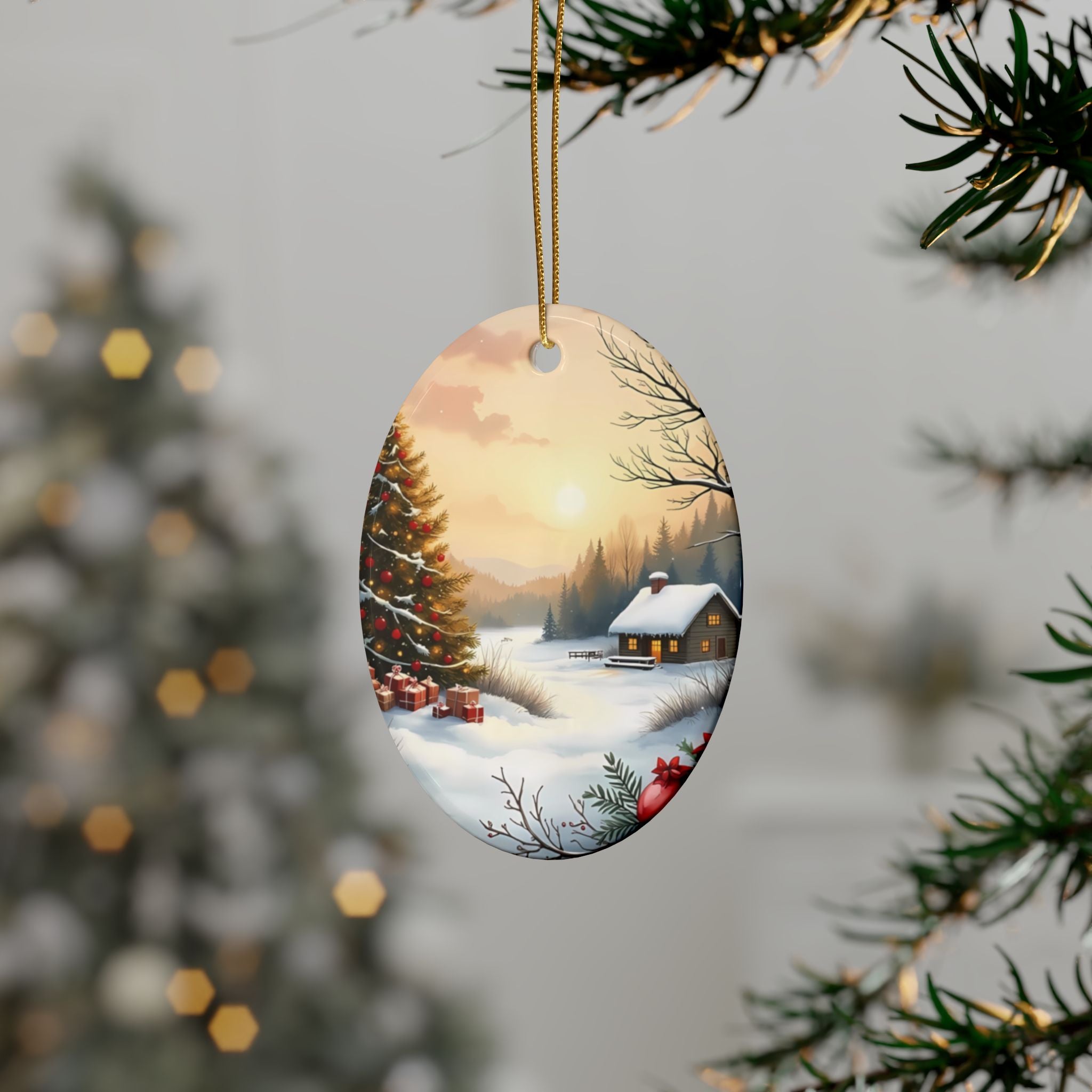 Heart-Shaped Ceramic Ornaments, Cozy Winter Decorations, Holiday Celebrations, Christmas Tree Decor, Personalized Gift