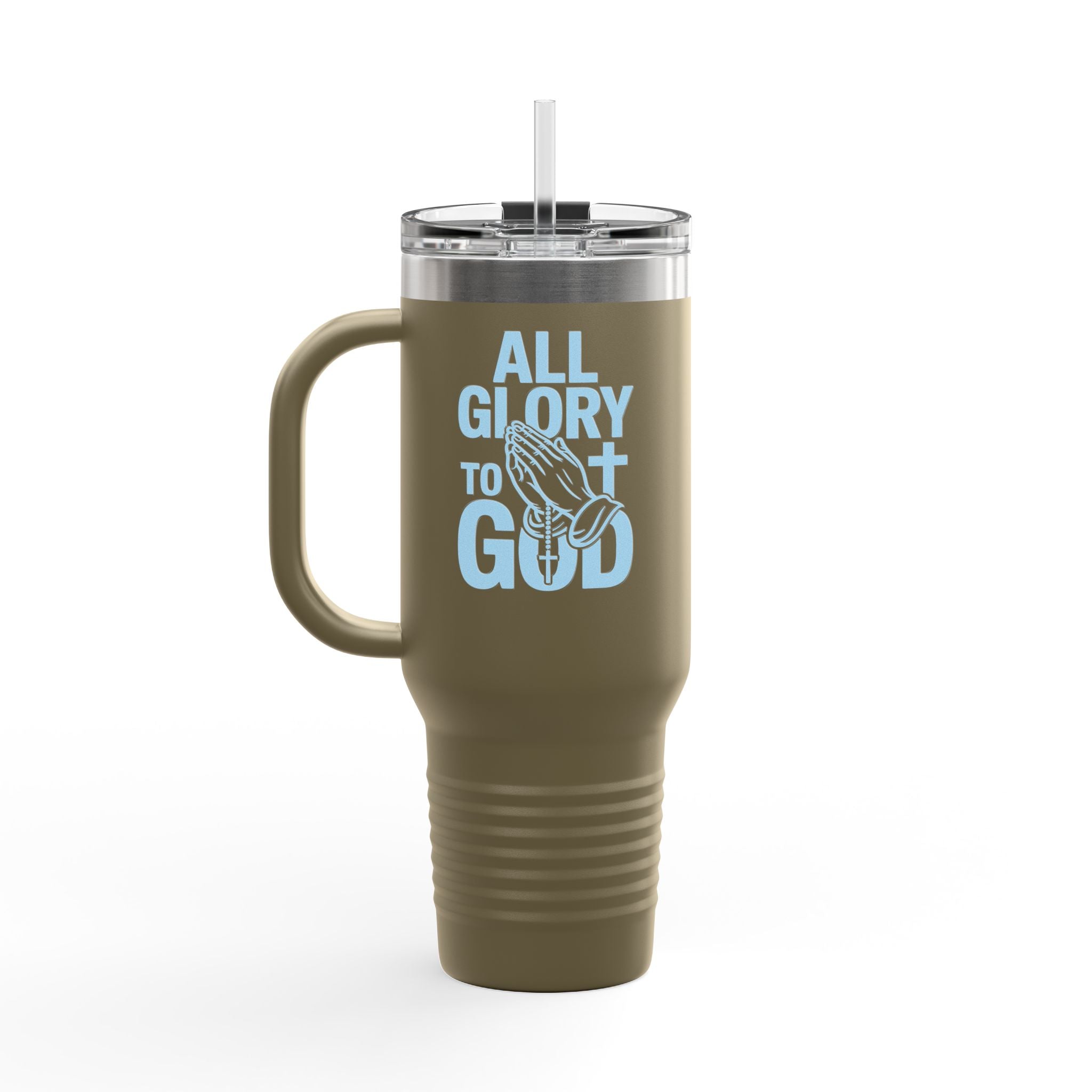 Insulated Travel Mug with Inspirational Quote, Perfect for Coffee Lovers, Bible Verses, Gift for Him/Her, Reusable Drinkware