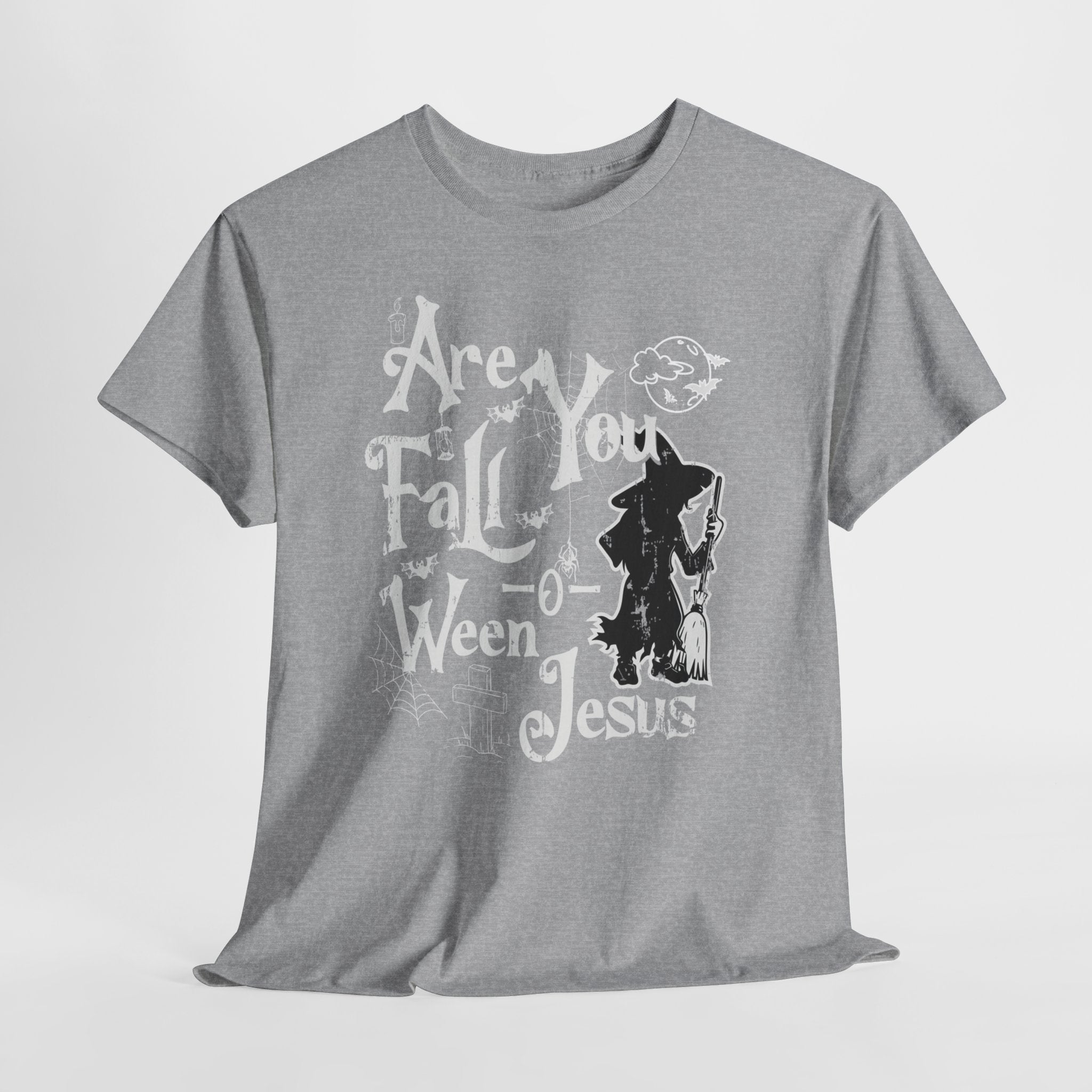 Fall-Themed Unisex Heavy Cotton Tee - Halloween, Jesus Celebration, Autumn Vibes, Casual Wear, Gift Idea