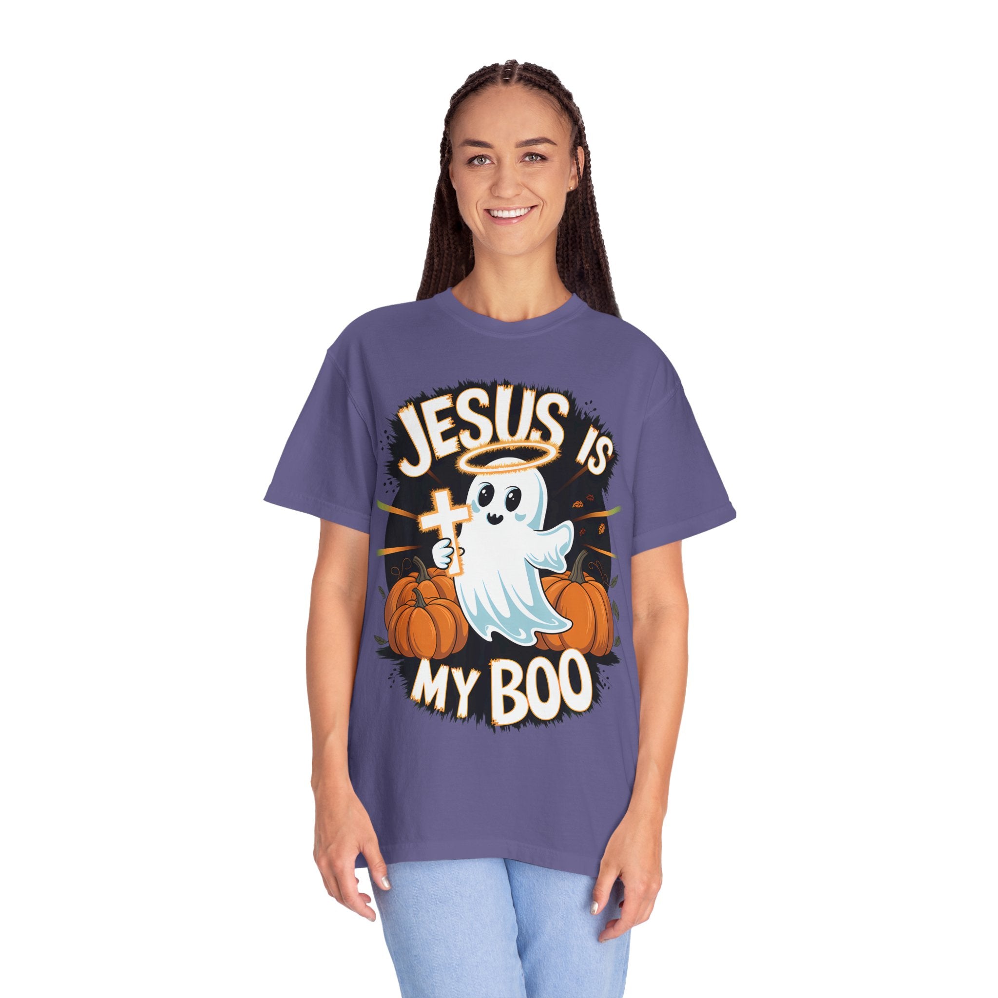 Halloween T-Shirt, Jesus is My Boo Tee, Unisex Ghost Shirt, Fall Apparel, Christian Halloween Gift