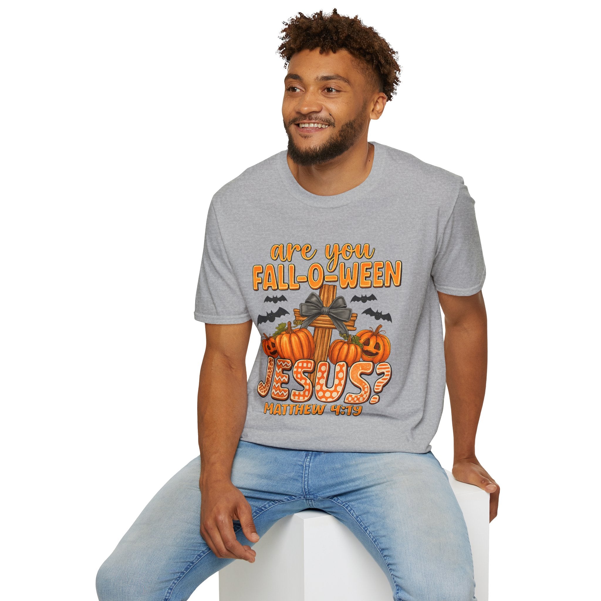 Funny Christian Halloween T-Shirt, Jesus Pumpkin Tee, Unisex Fall Shirt, Autumn Festive Apparel, Holiday Gift Idea